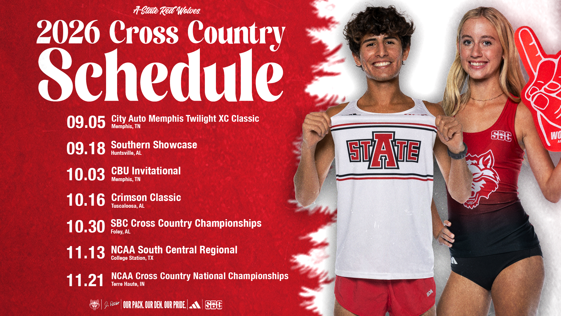 2026 A-State Cross Country Schedule
