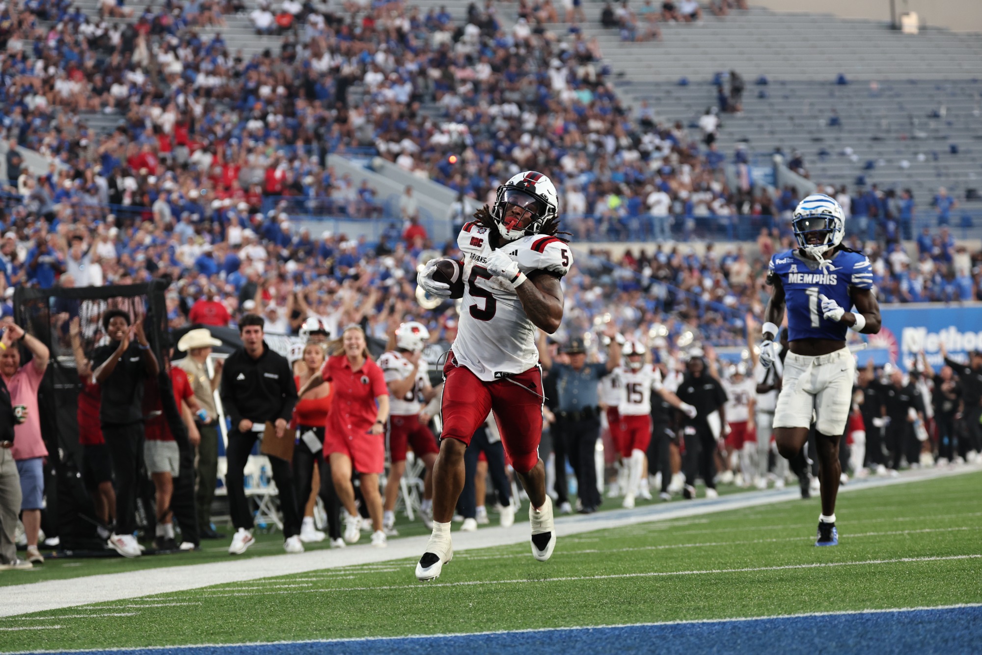 September 5, 2026: Arkansas State Red Wolves vs. Memphis Tigers at the Liberty Bowl in Memphis, Tenn. ©Carla Wehmeyer