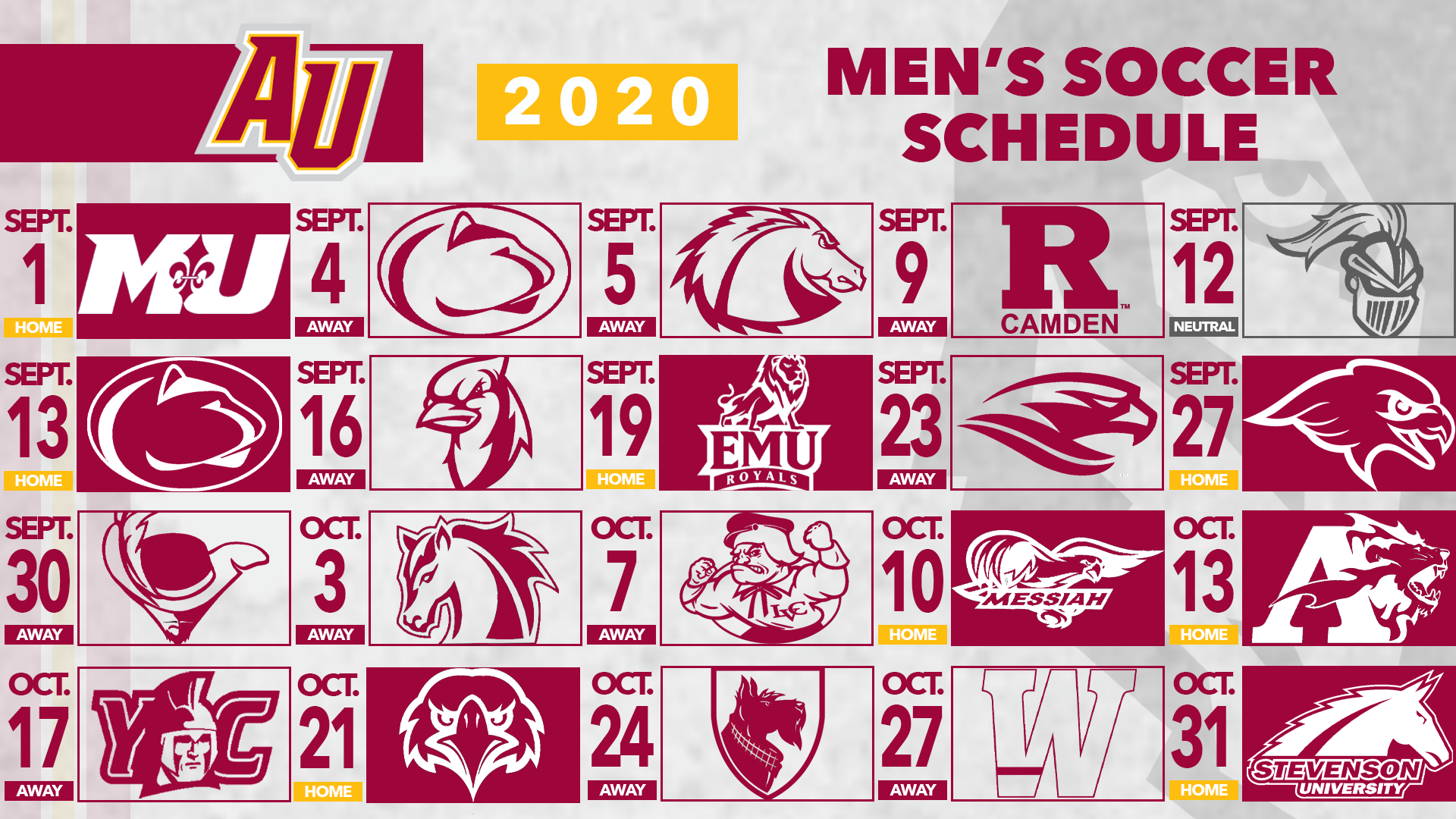 Men's Soccer Schedule Release