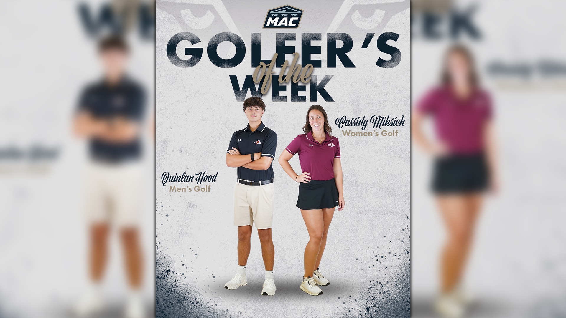 Miksich and Hood named golfer's of the week graphic
