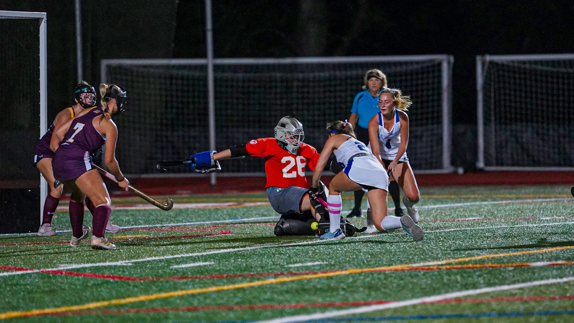 Jazmin Mayfield makes a save during game against Elizabethtown