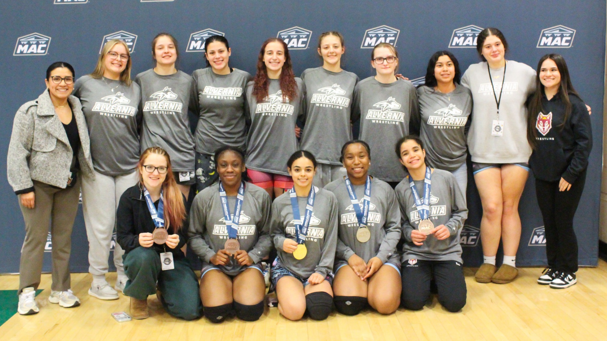 Alvernia Women's Wrestling Team at 2026 MAC Women's Championship
