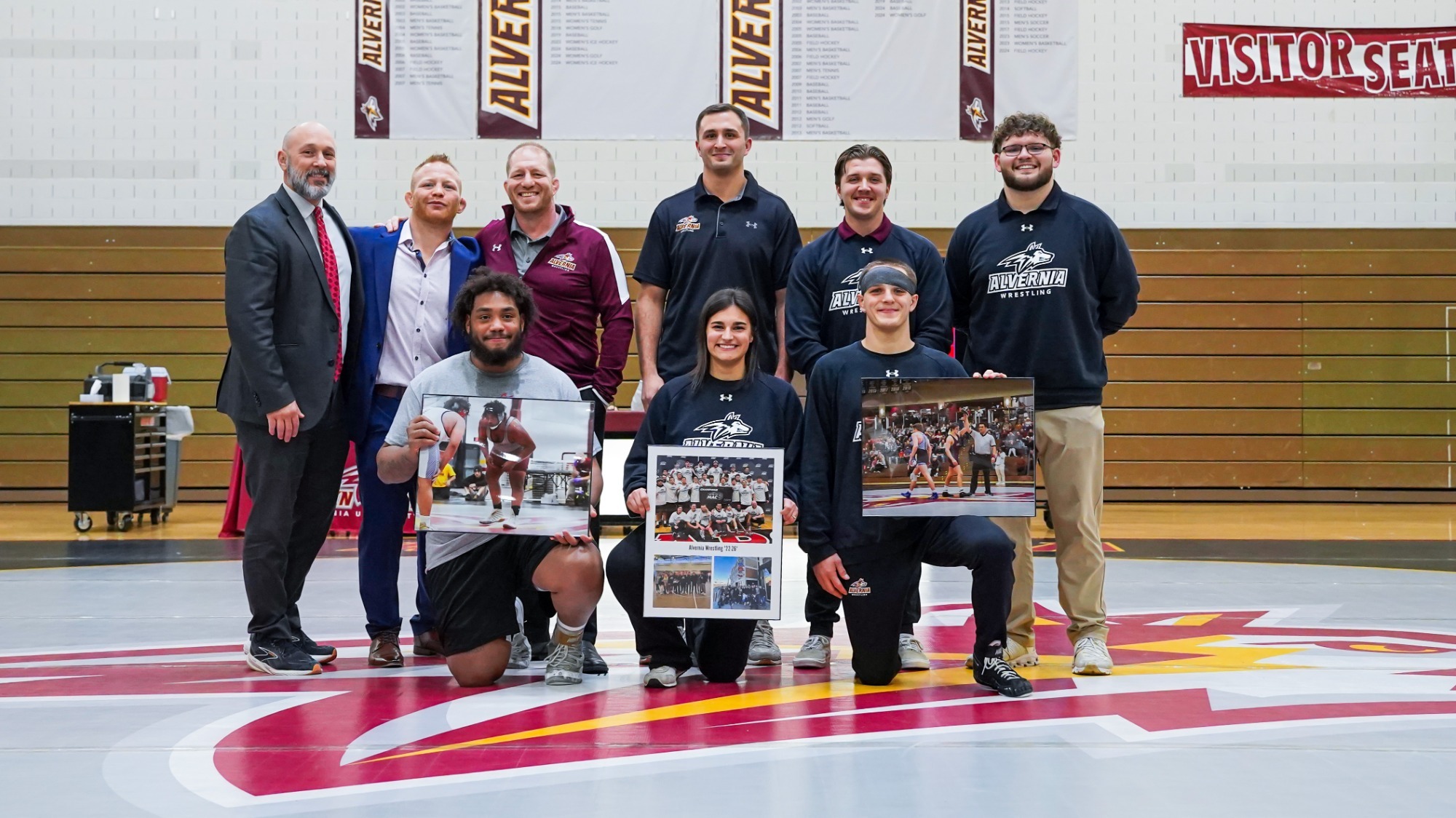 Men's Wrestling Seniors with Coaching Staff