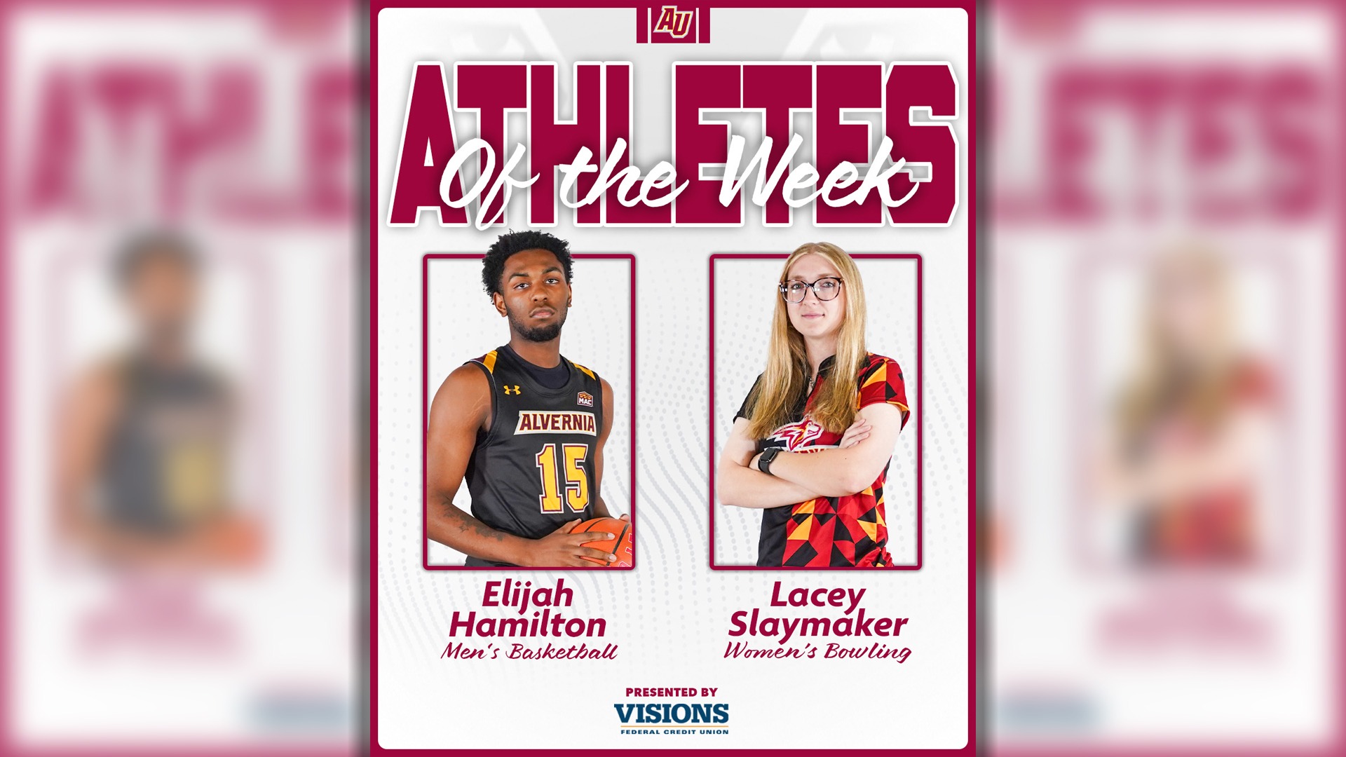 February 16 Alvernia Athletes of the Week: Elijah Hamilton and Lacey Slaymaker