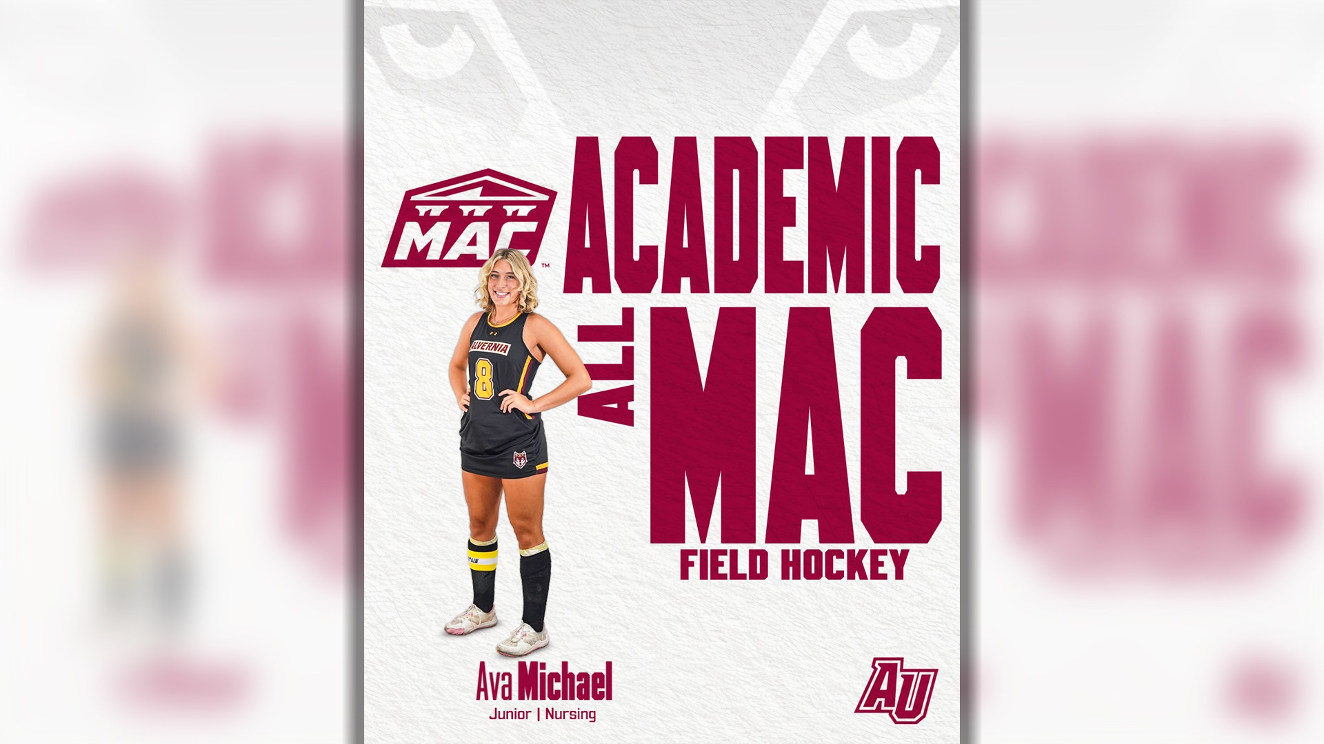 Ava Michael 2025 Field Hockey Academic All-MAC Graphic