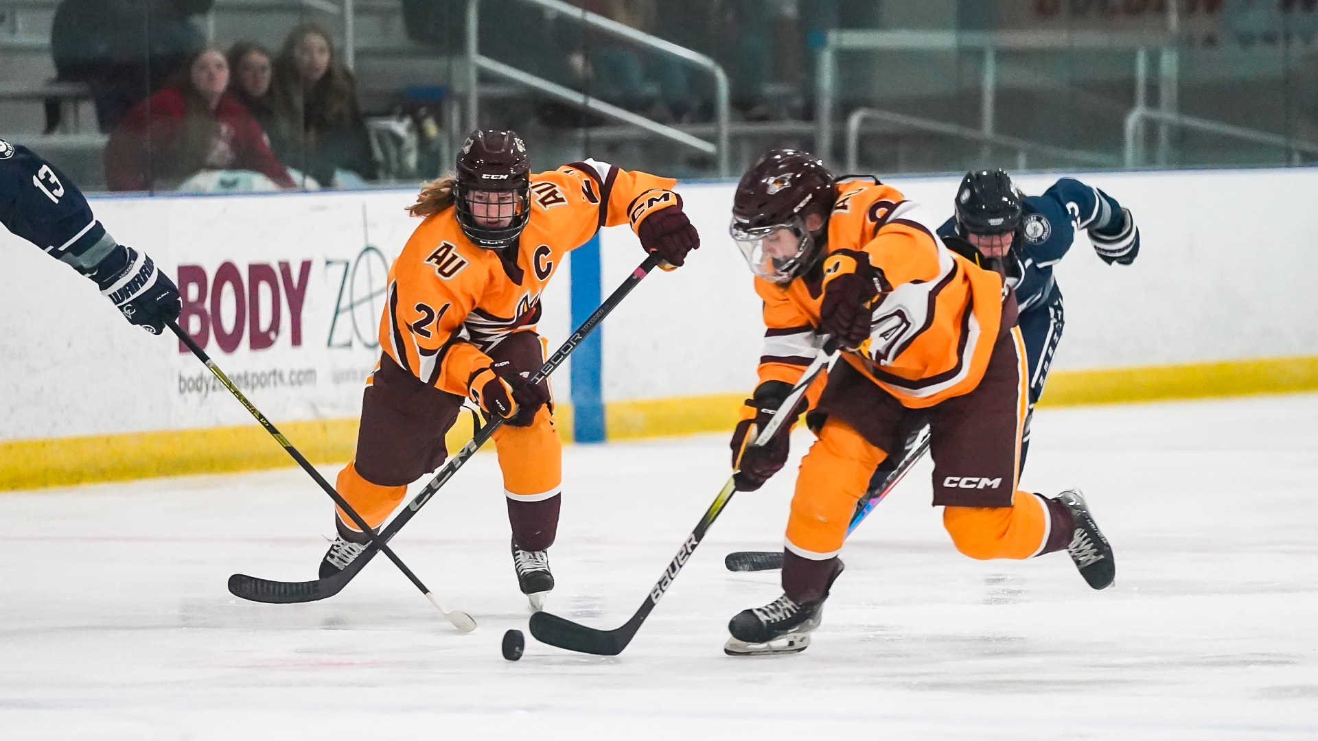 Emmah Hart and Kathryn Palmer skate against LVC