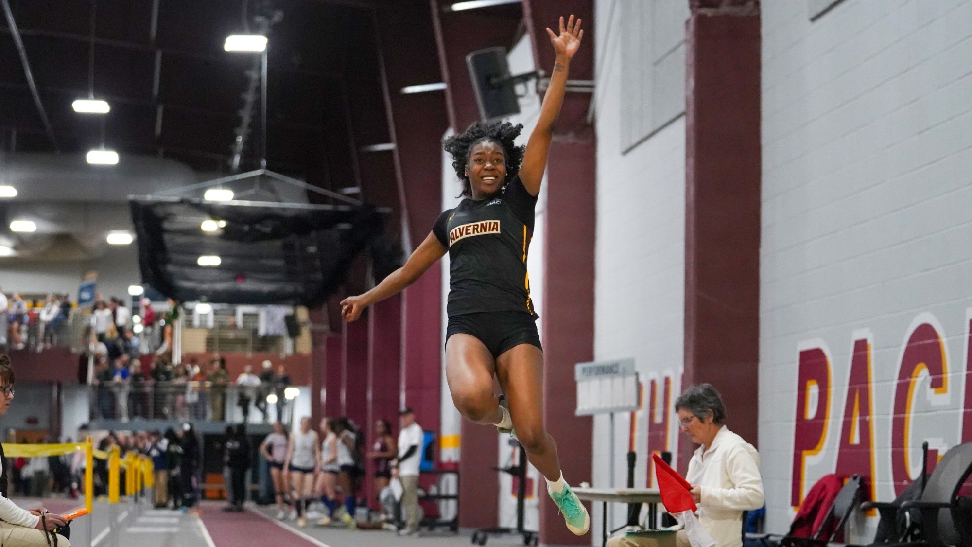 Britney Anyia Competes in the Long Jump