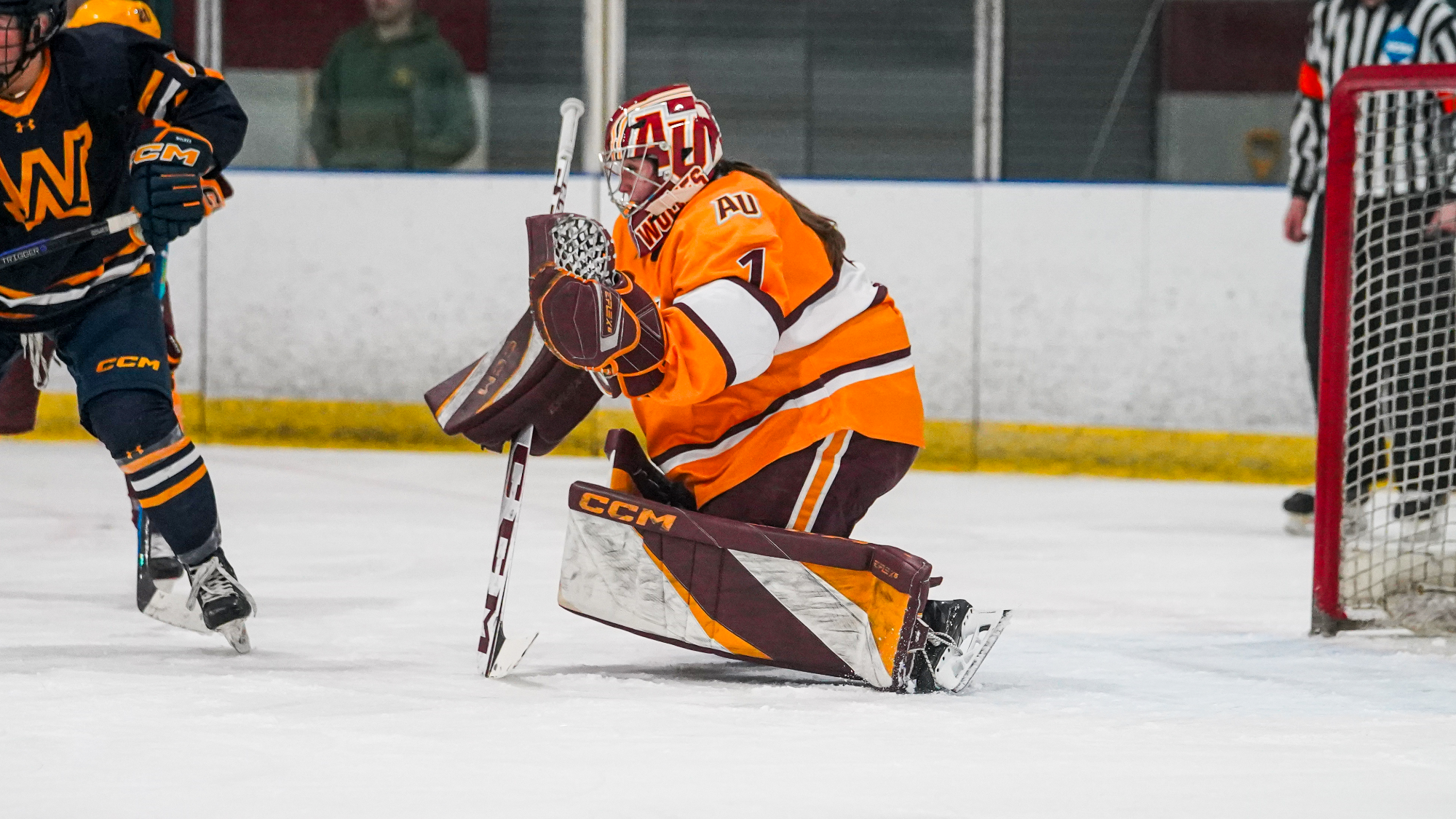 Stephanie Skorupa in net for Alvernia