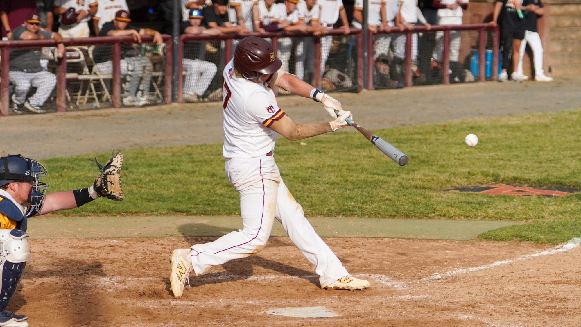 Bobby Hansen bats against Neumann