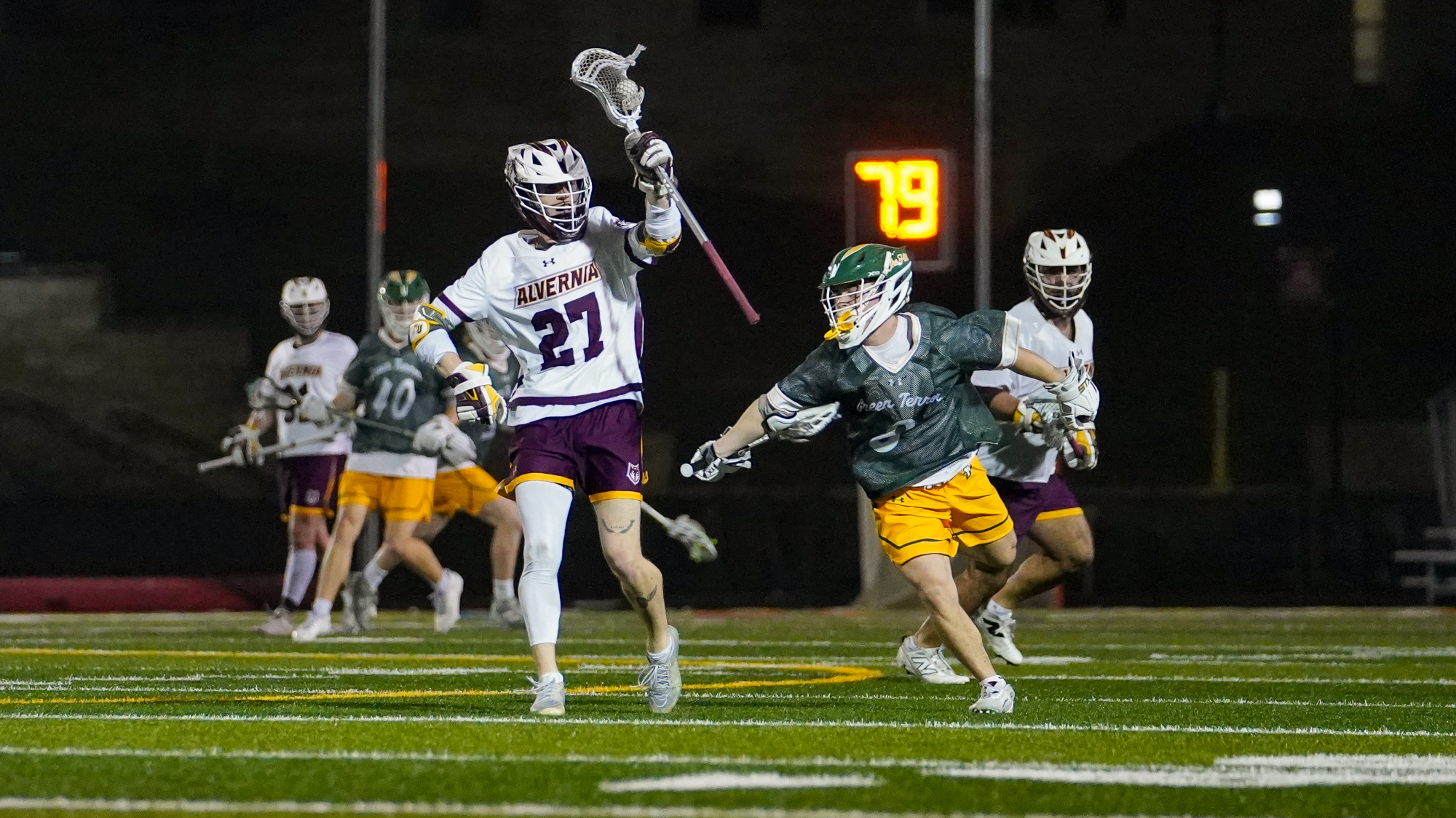 Zachary Moats jukes out his defender