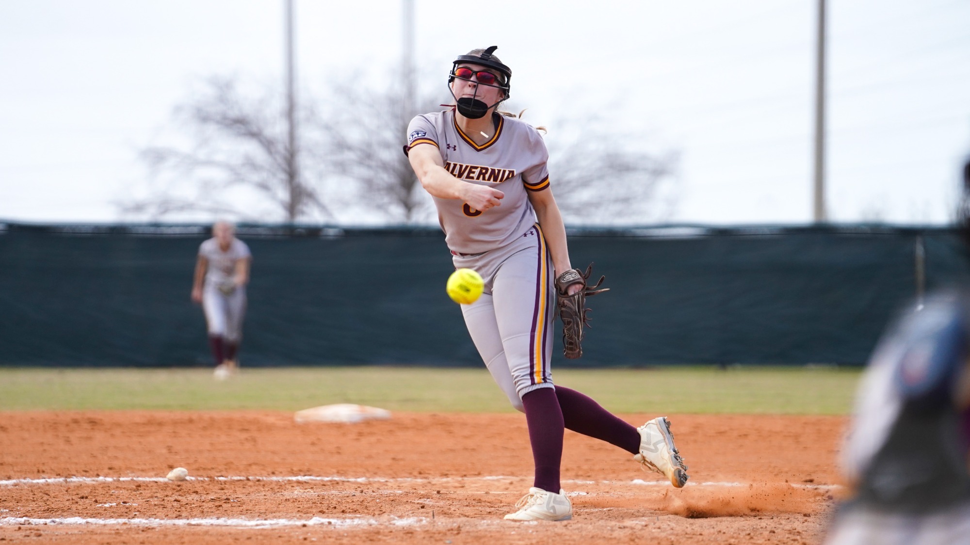 Natalie Berwick throws a pitch 