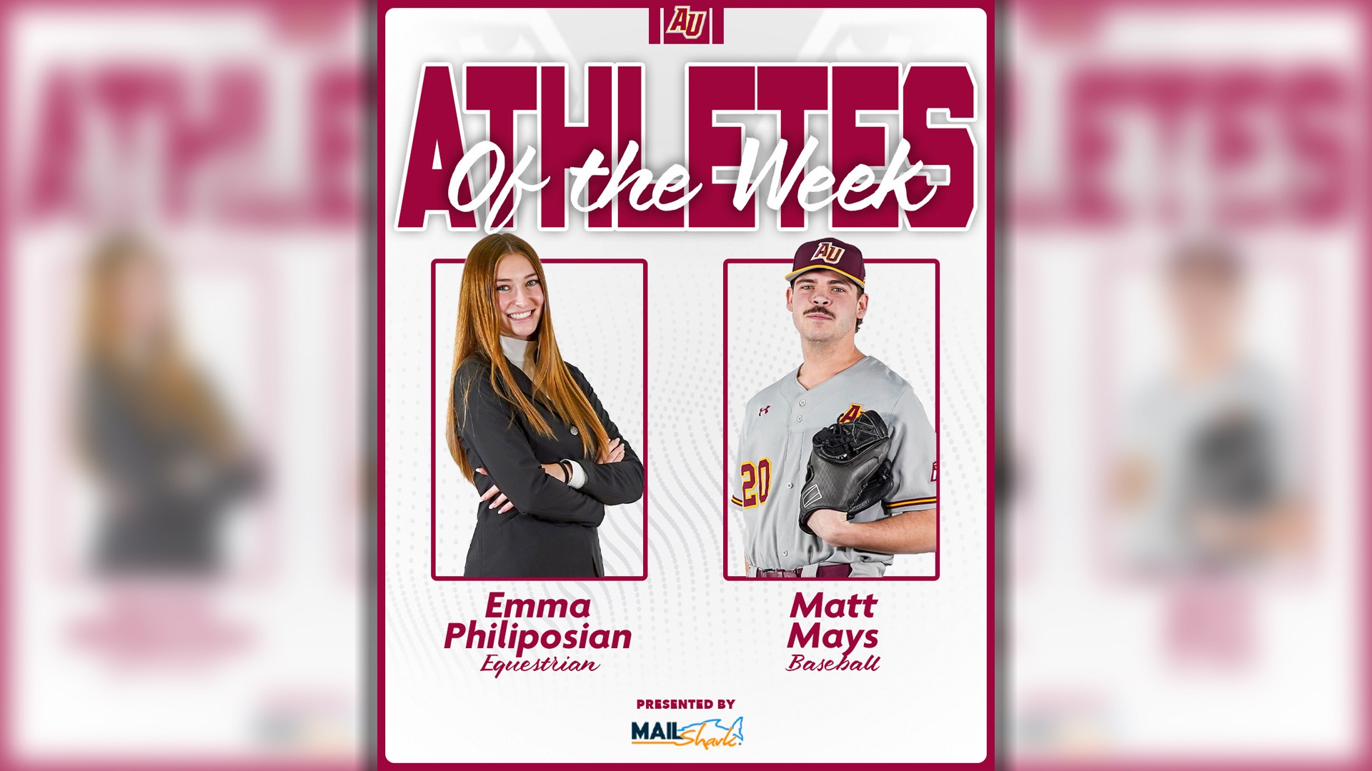 Alvernia Athletes of the Week March 16 - Emma Philiposian (left), Matt Mays (right)