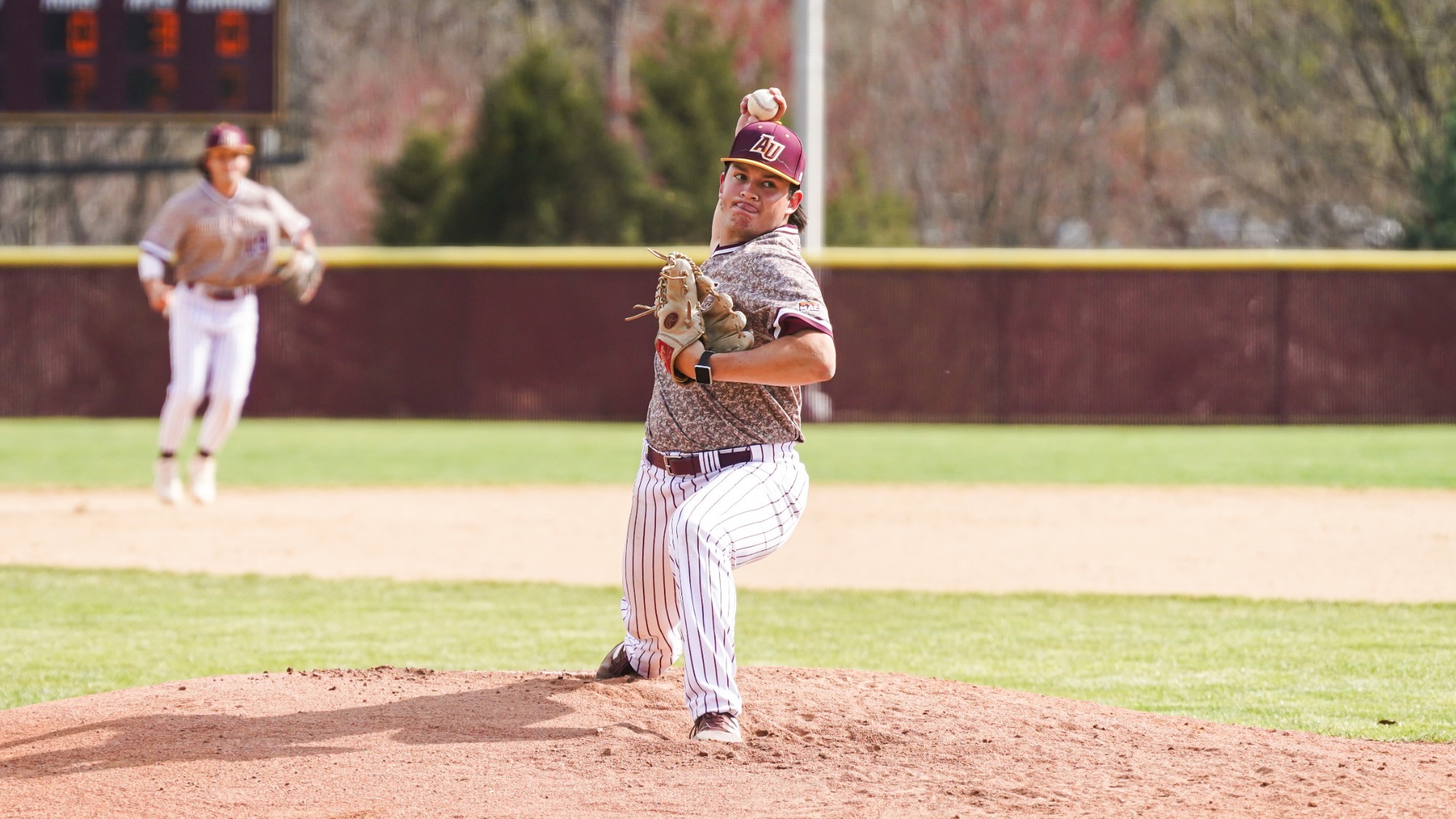 Tyler Weil Kaspar throws a strike against NJCU