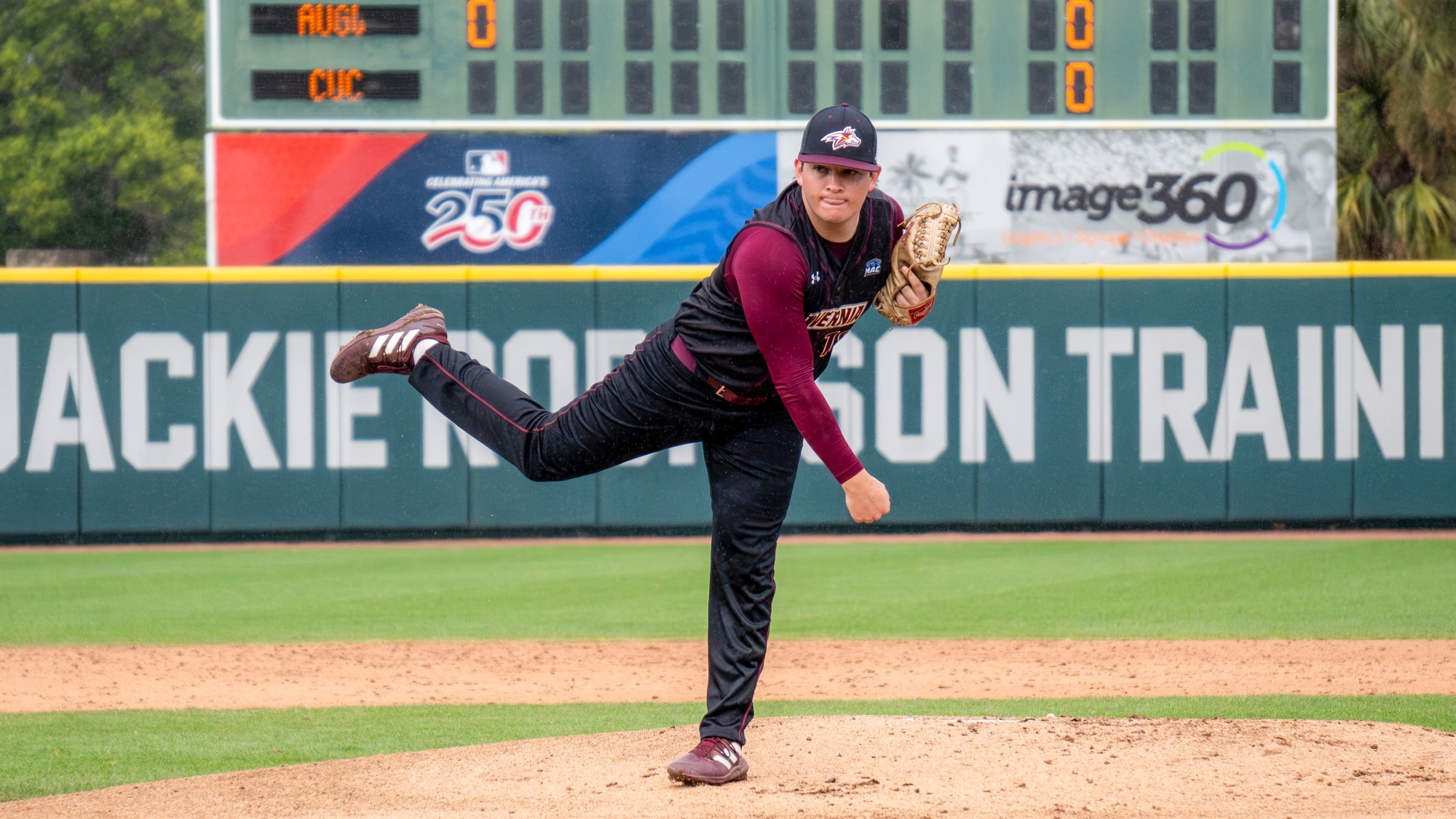 Tyler Weil Casper pitches against Capital University
