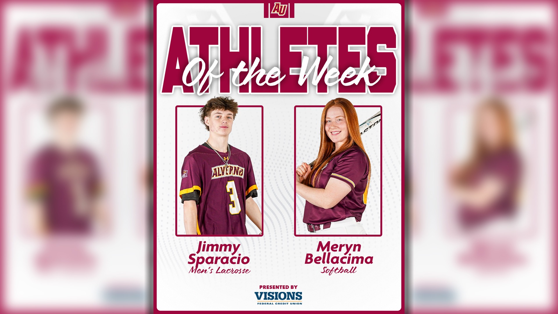 Jimmy Sparacio and Meryn Bellacima Alvernia Athletes of the Week March 9