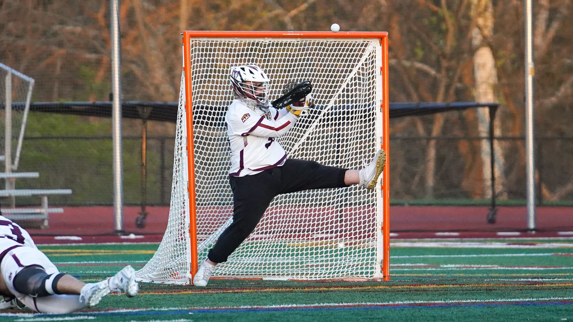 Nathan Byrne makes a save