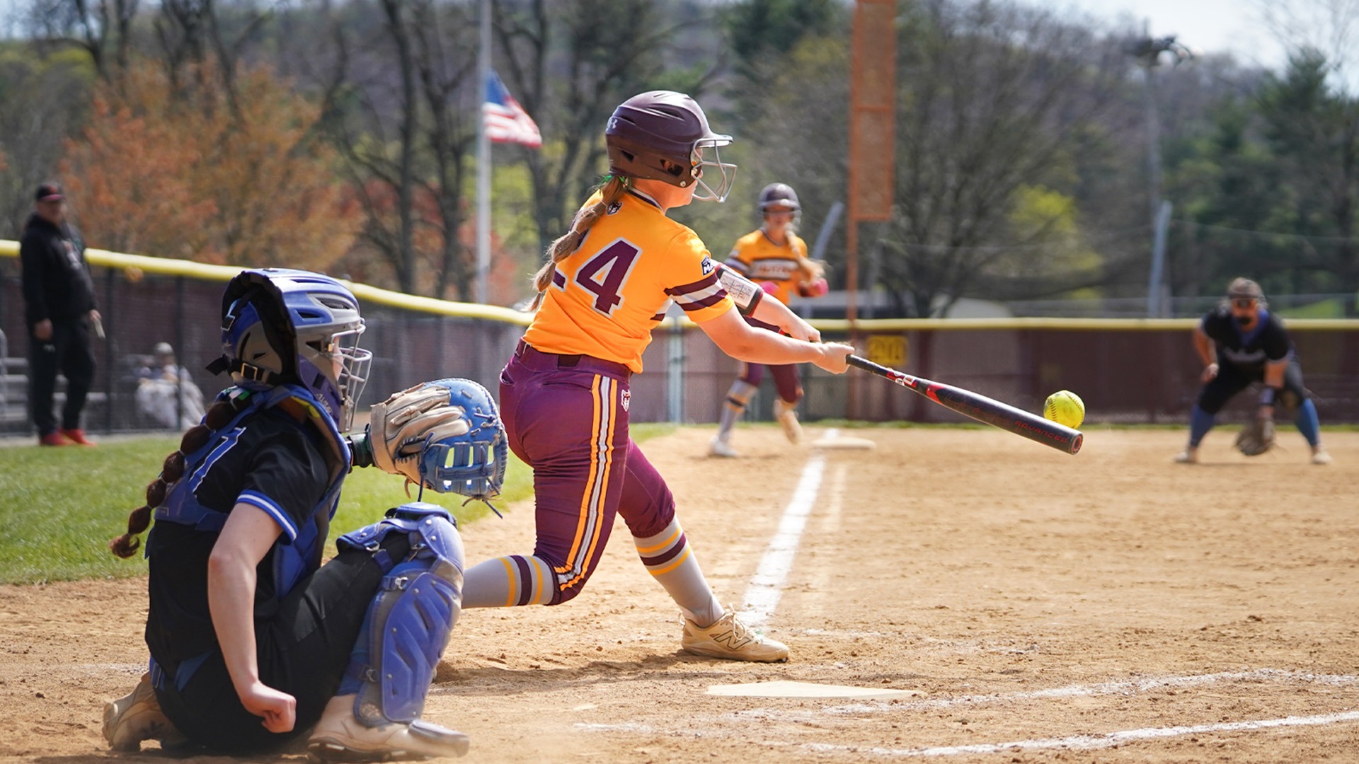 Taylor McClain gets her 100th career hit against F&M