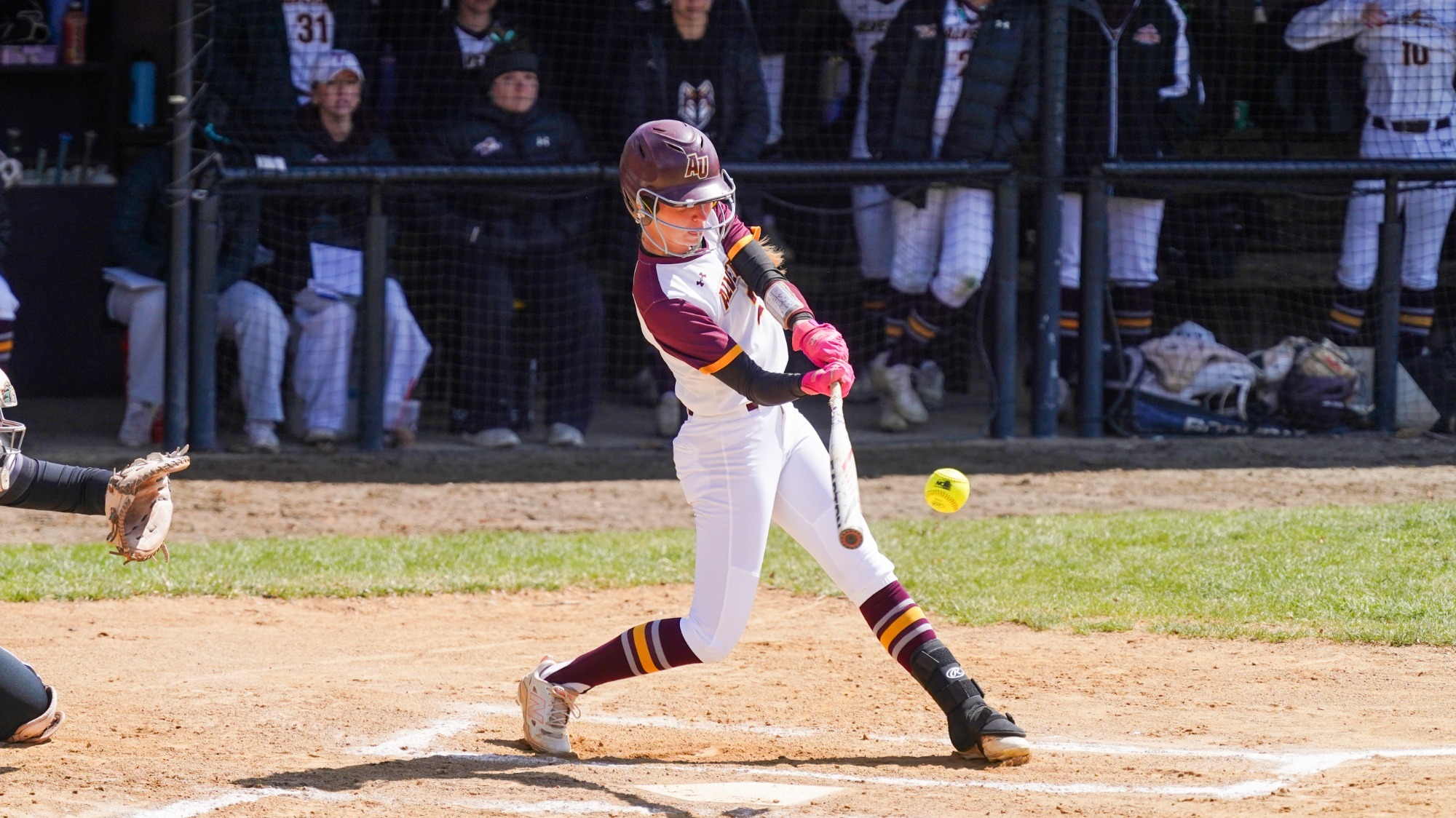 Alexia Fitzgerald gets a hit against Stevenson
