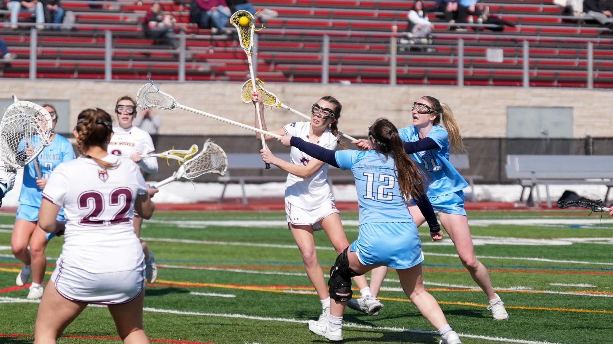 Lindsay Kerchner fires a shot at the opposing net