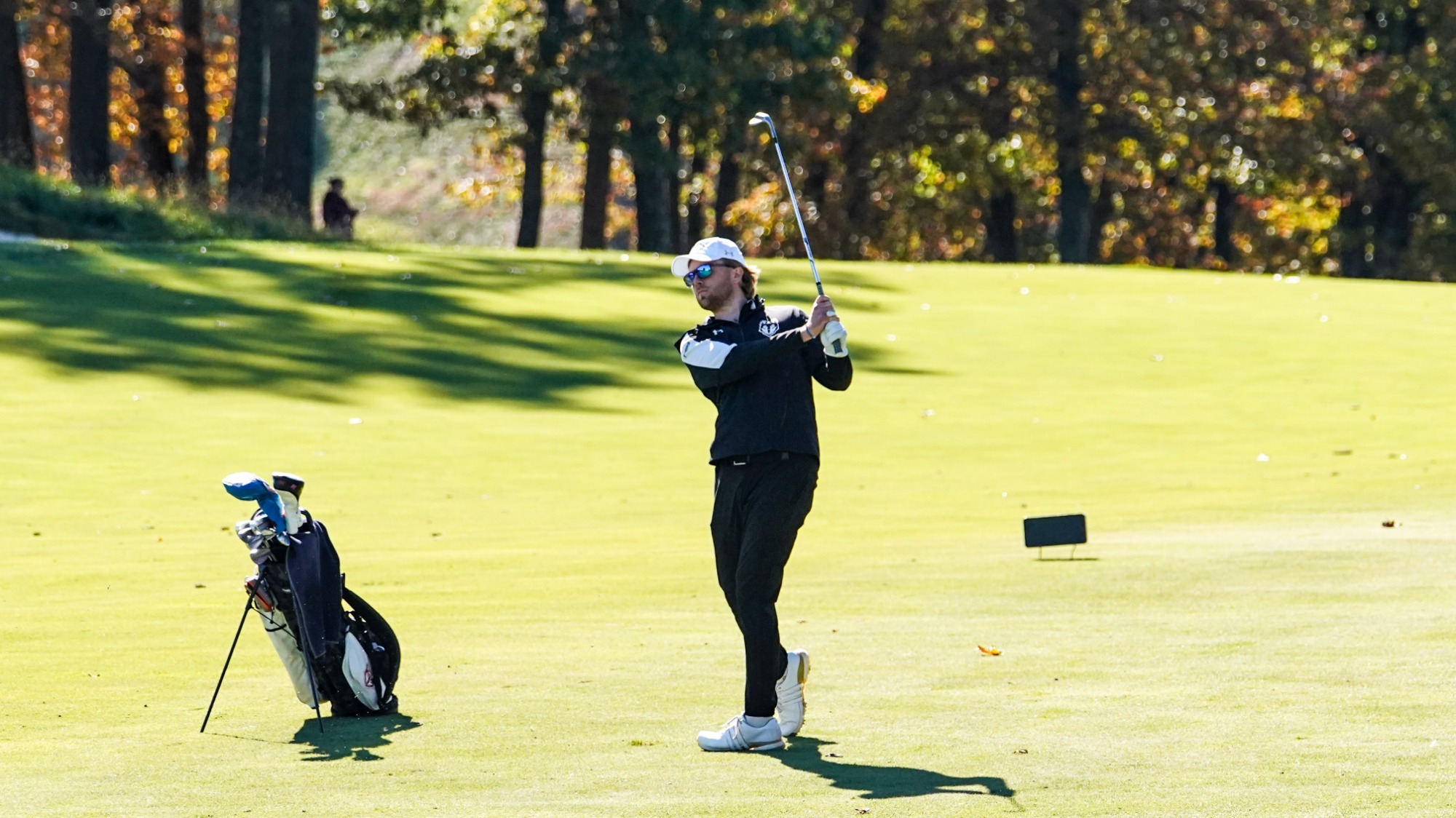 Shawn Williams hits an approach shot in the Yocum Cup at LedgeRock Golf Club. 