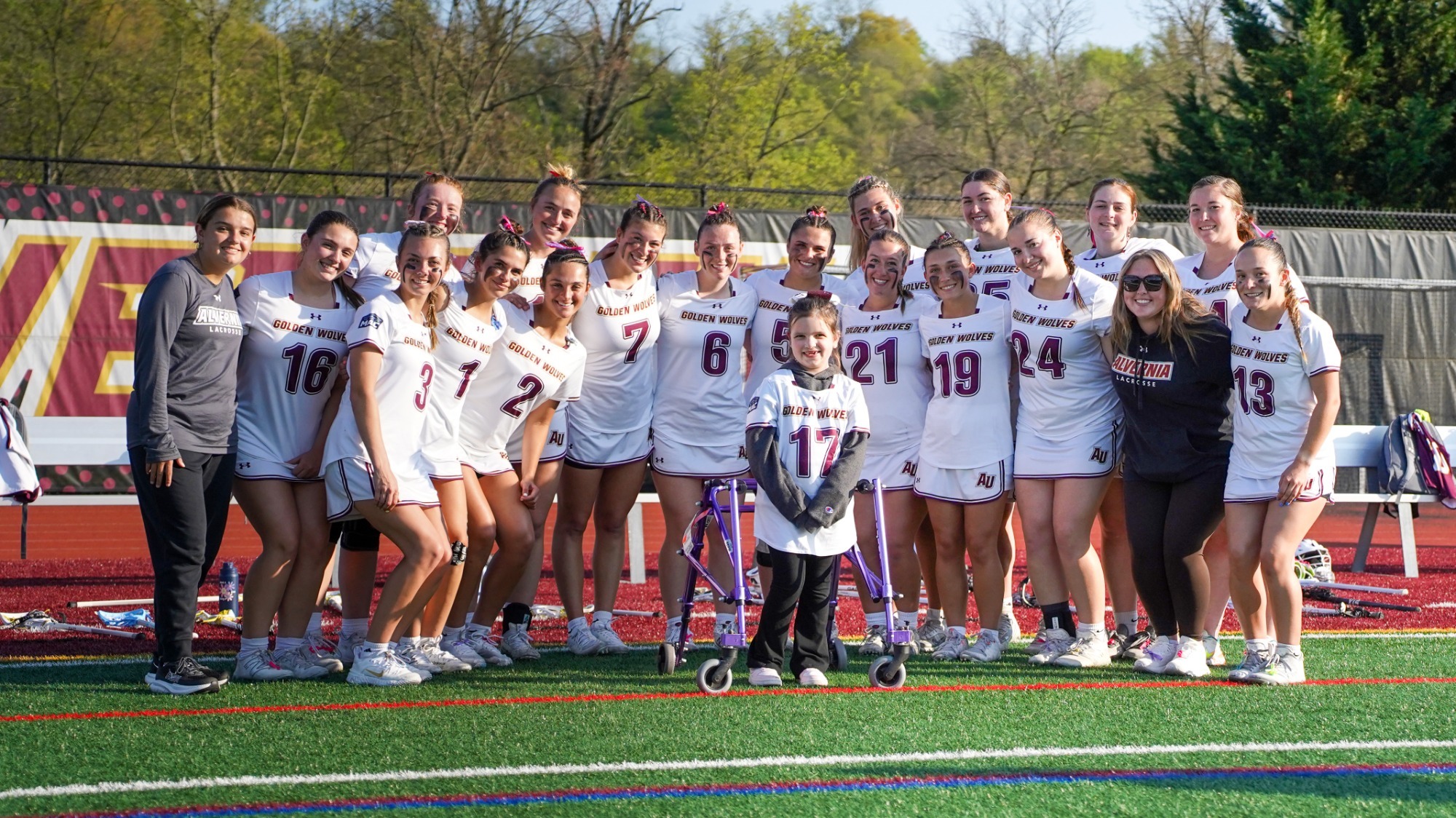 Alvernia Women's Lacrosse with Team Impact Teammate Izzy Rivera