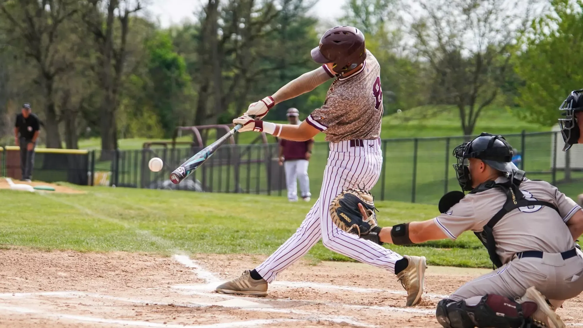 Max Hansen gets a hit against Messiah