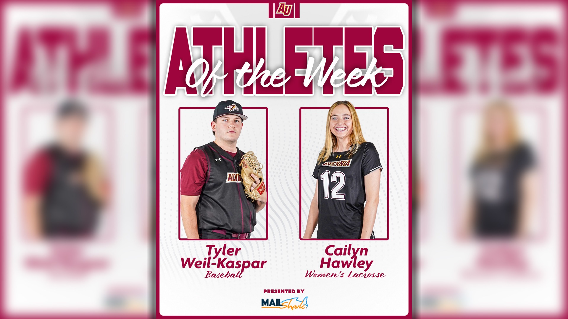 April 27 Alvernia Athletes of the Week: Tyler Weil-Kaspar and Cailyn Hawley