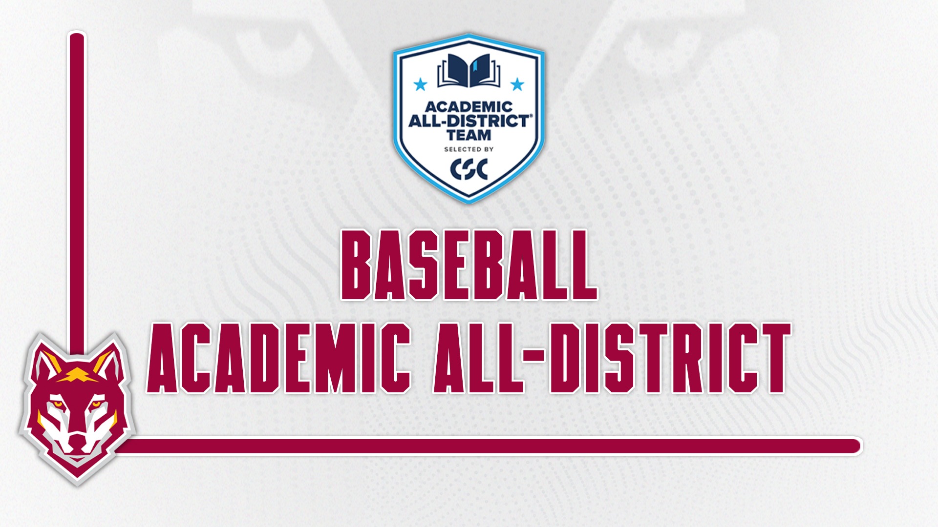 2026 Baseball Academic All-District Cover