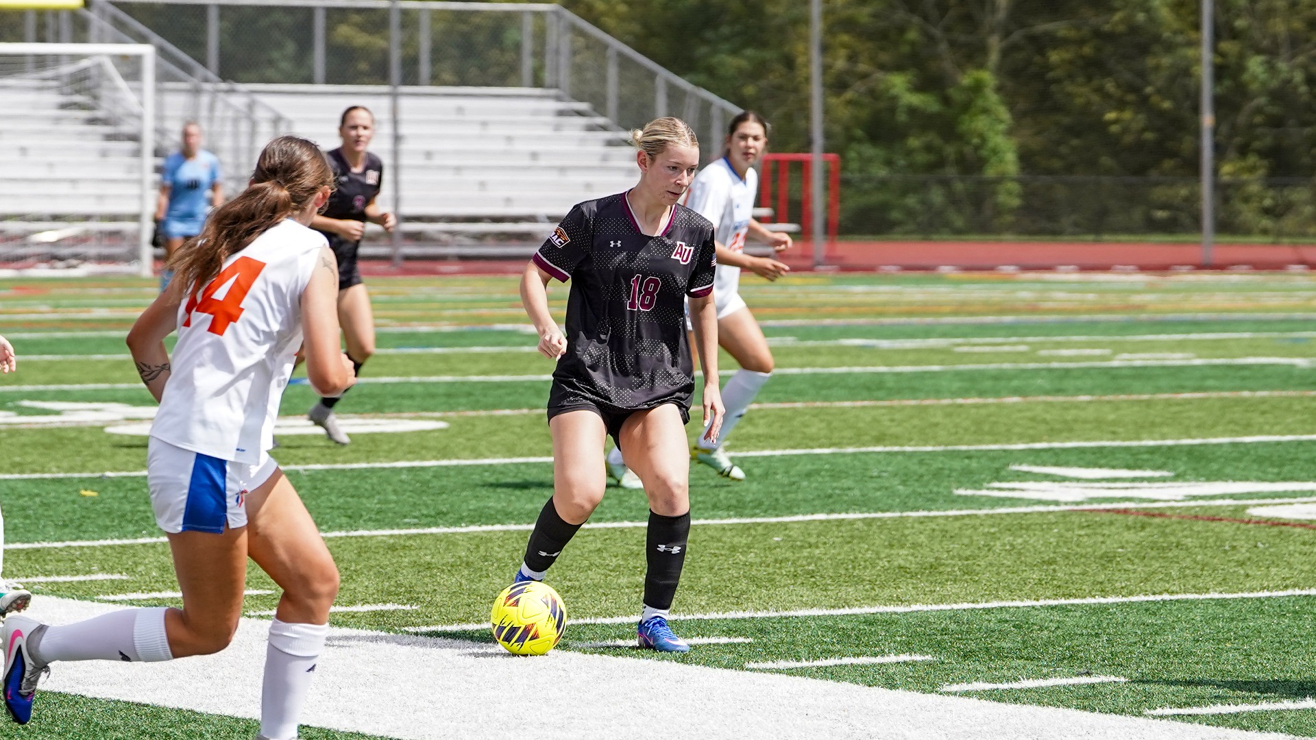 Sarah Ashley dribbles against USGCA