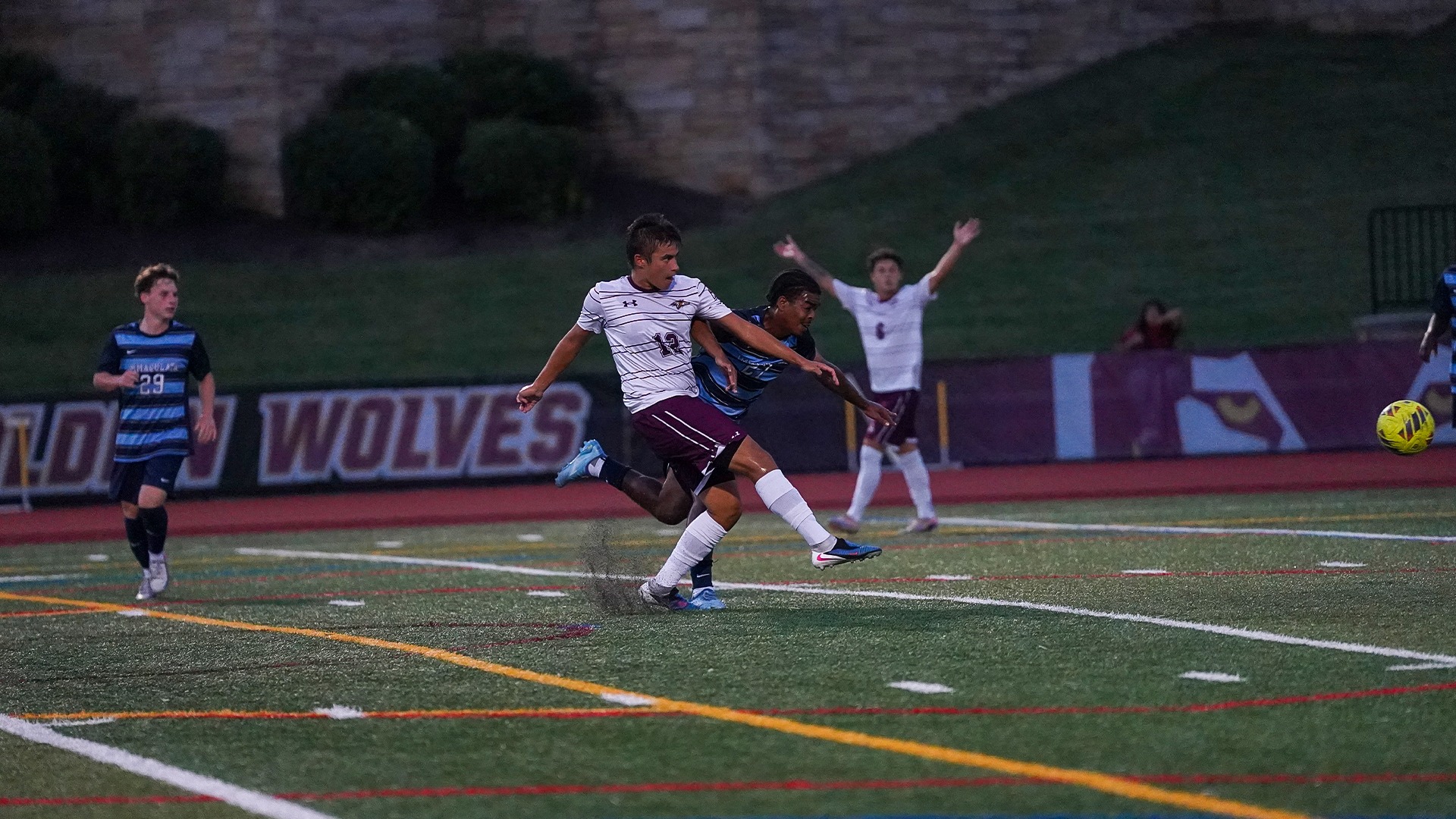 Brendan Corpus scores on a strike