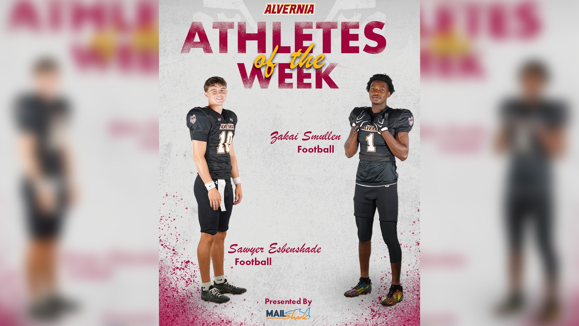 Sawyer Esbenshade and Zakai Smullen are Alvernia Athletes of the Week