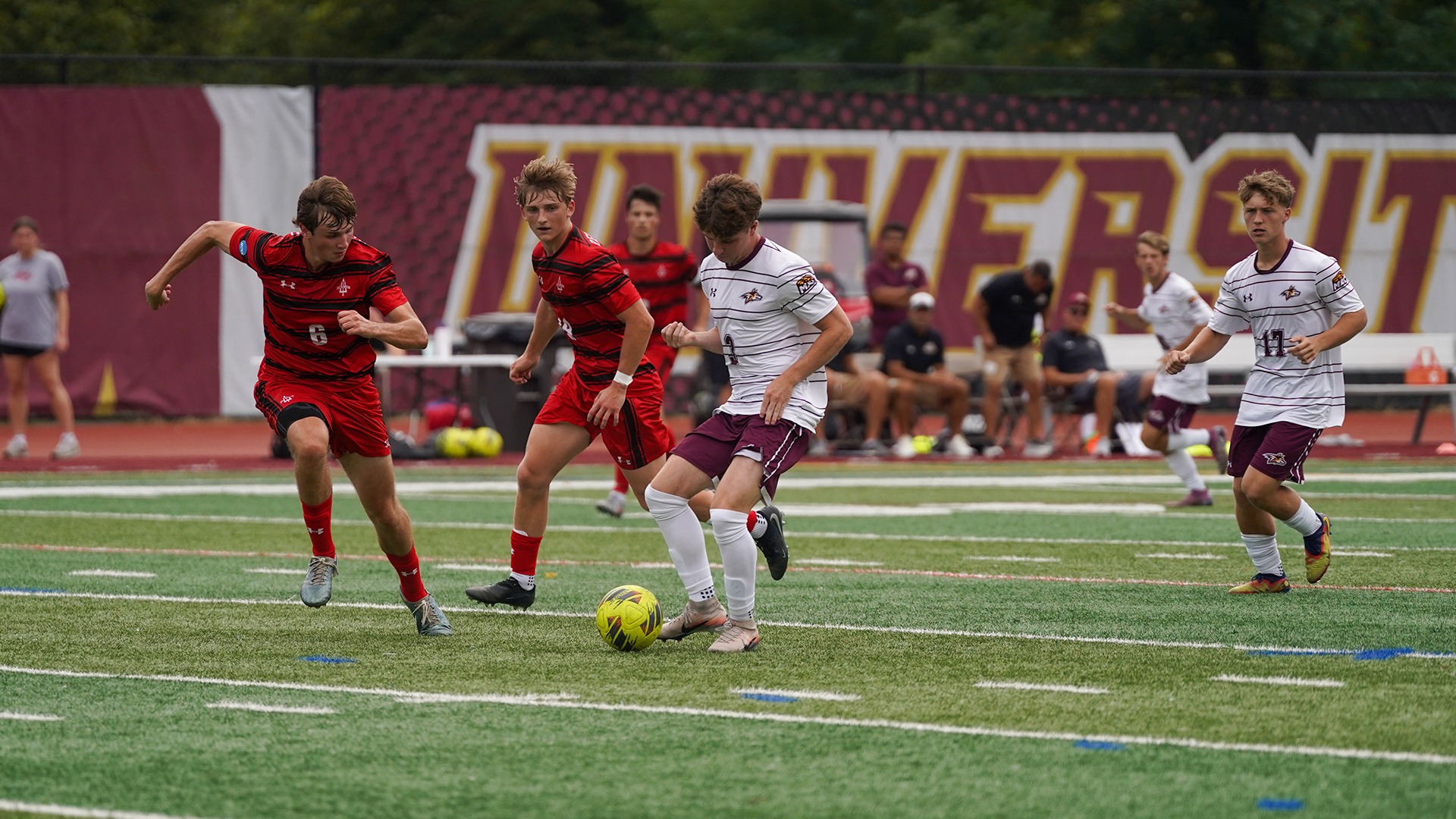 Aidan Courtney makes a pass against Dickinson