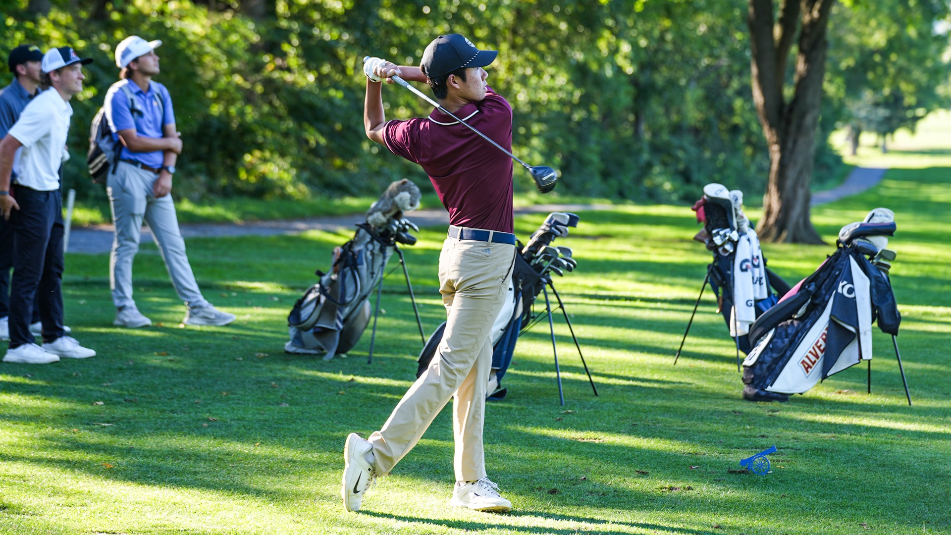 Allen Kim tee's off at Carlisle Barracks Golf Club