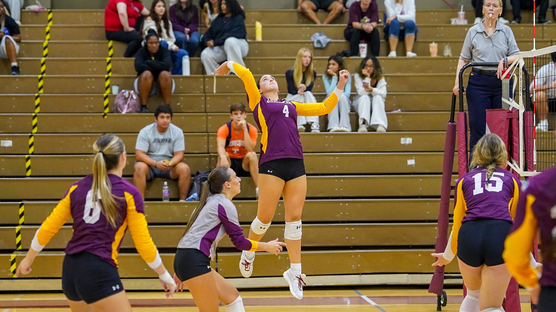 Casey Treude attempts an attack.