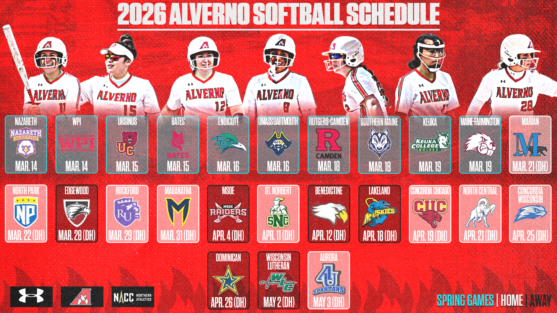 2026 Softball Schedule Graphic