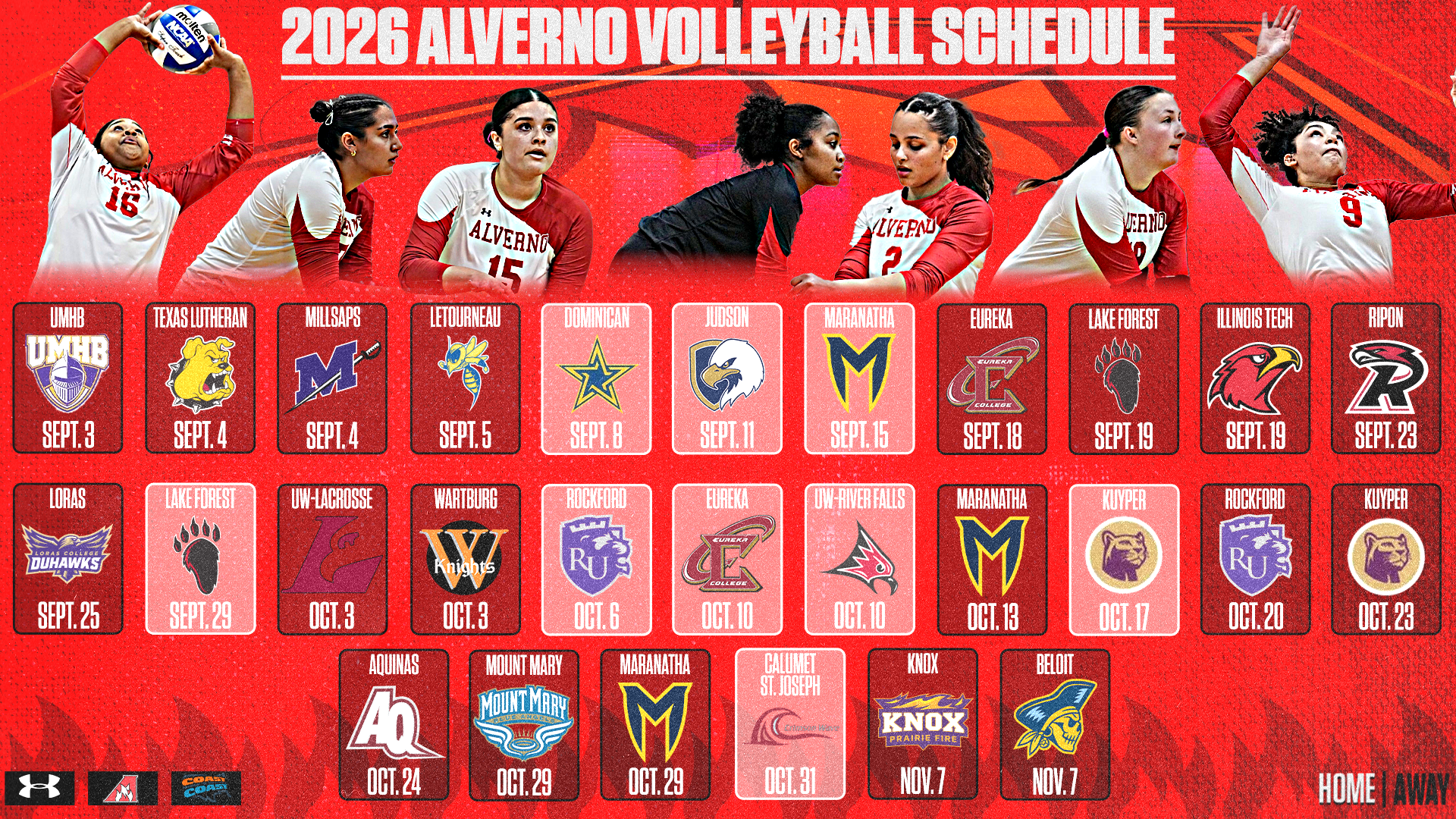 2026 Volleyball Schedule Graphic