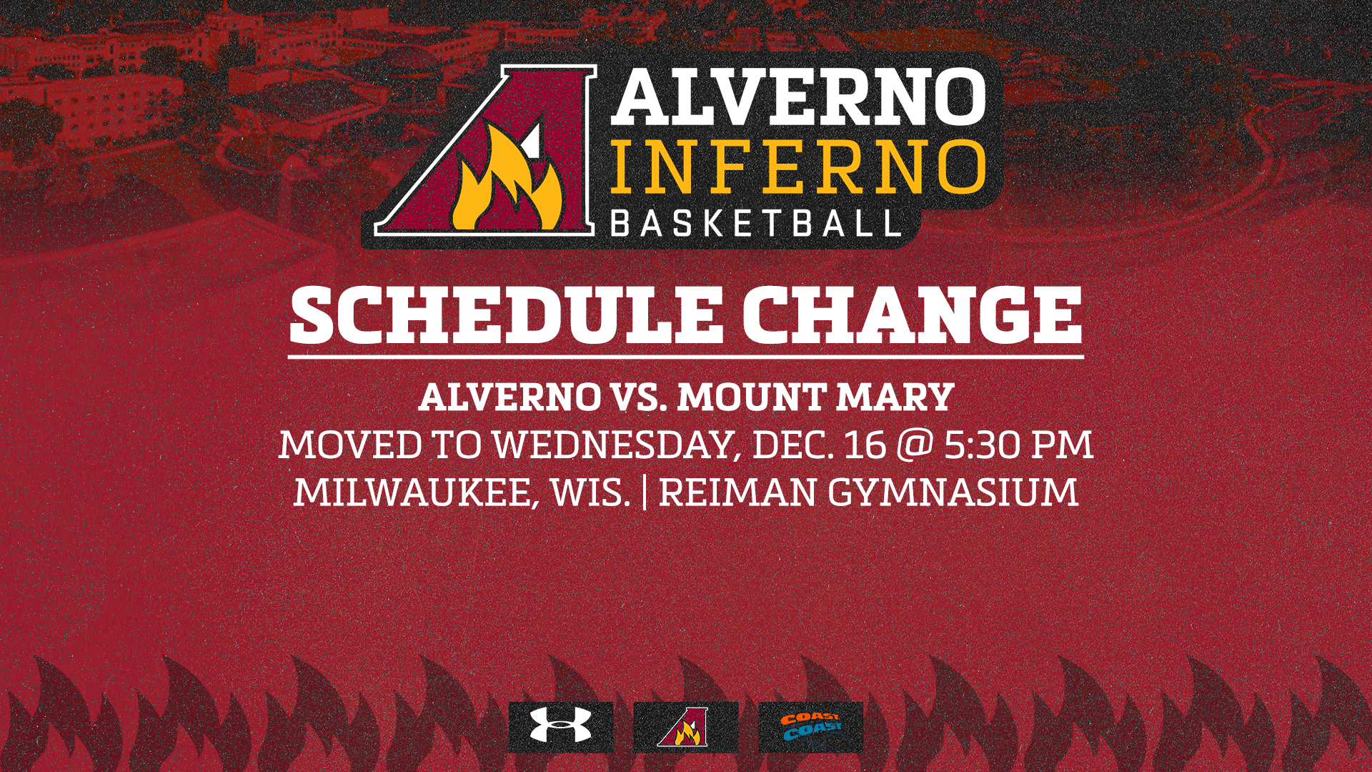 Basketball Schedule Change - 12.16 