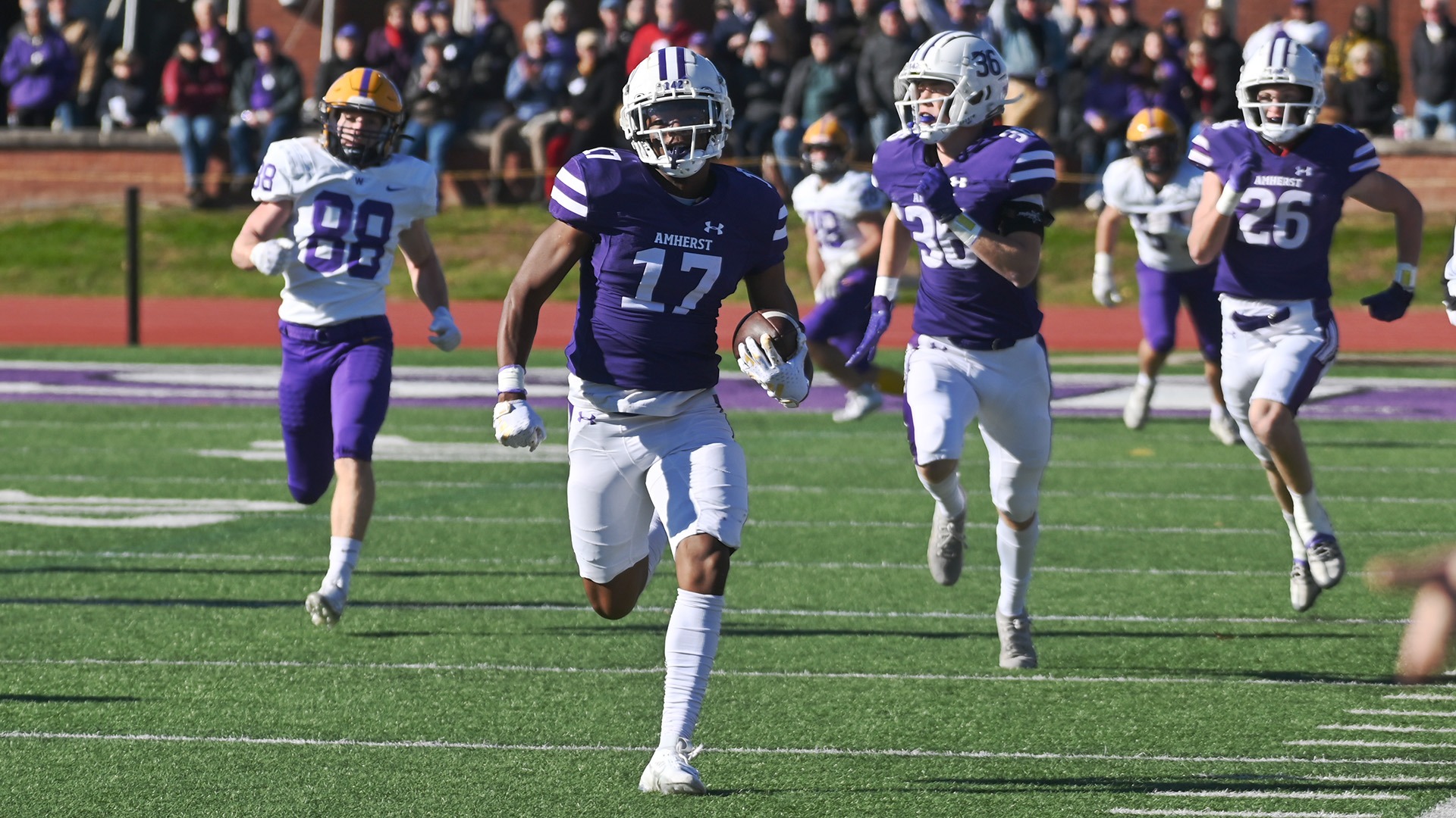 Mammoths use Moore big plays to top rival Williams, 2114 Amherst College
