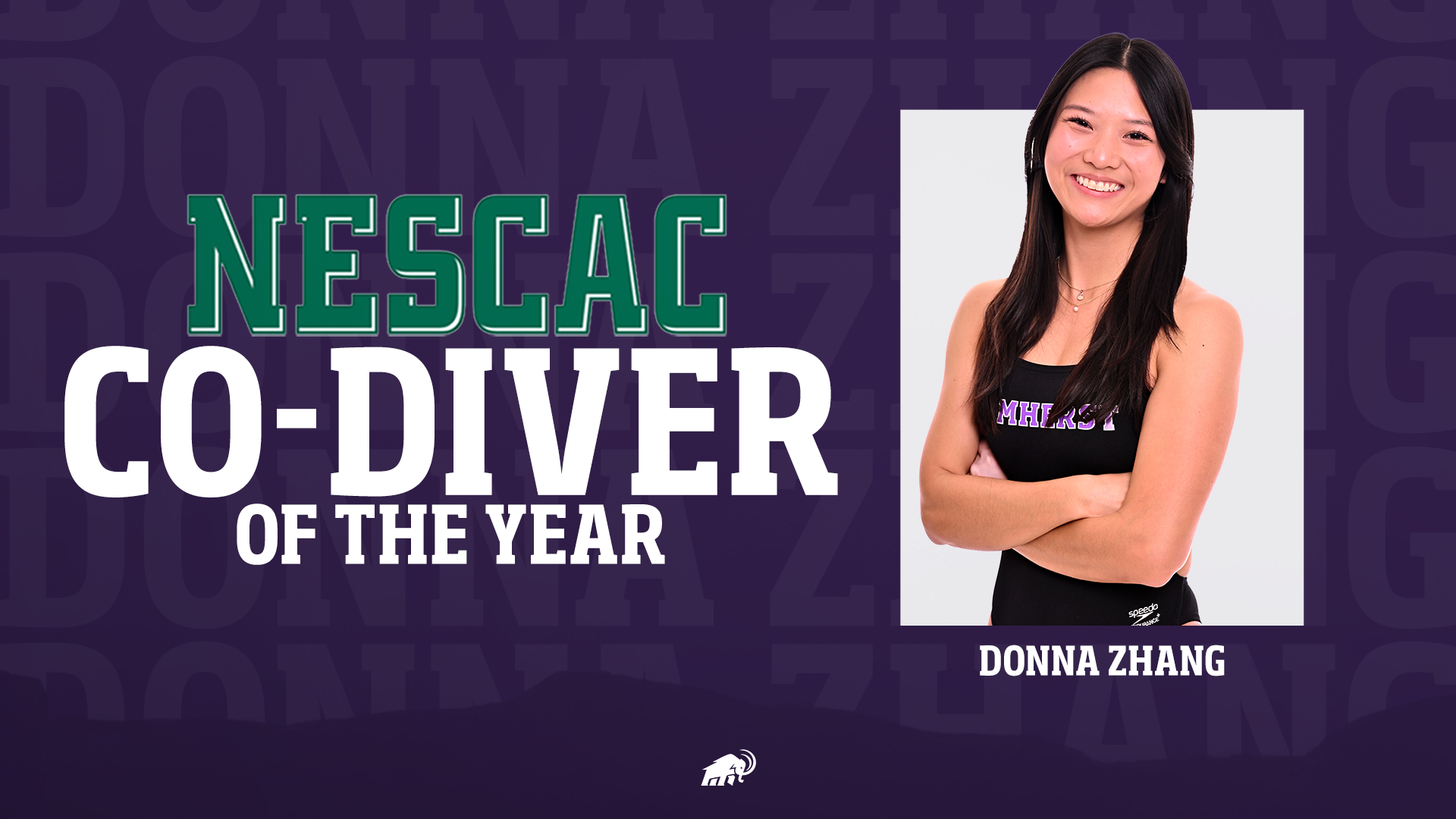 Donna Zhang NESCAC Co-Diver of the Year