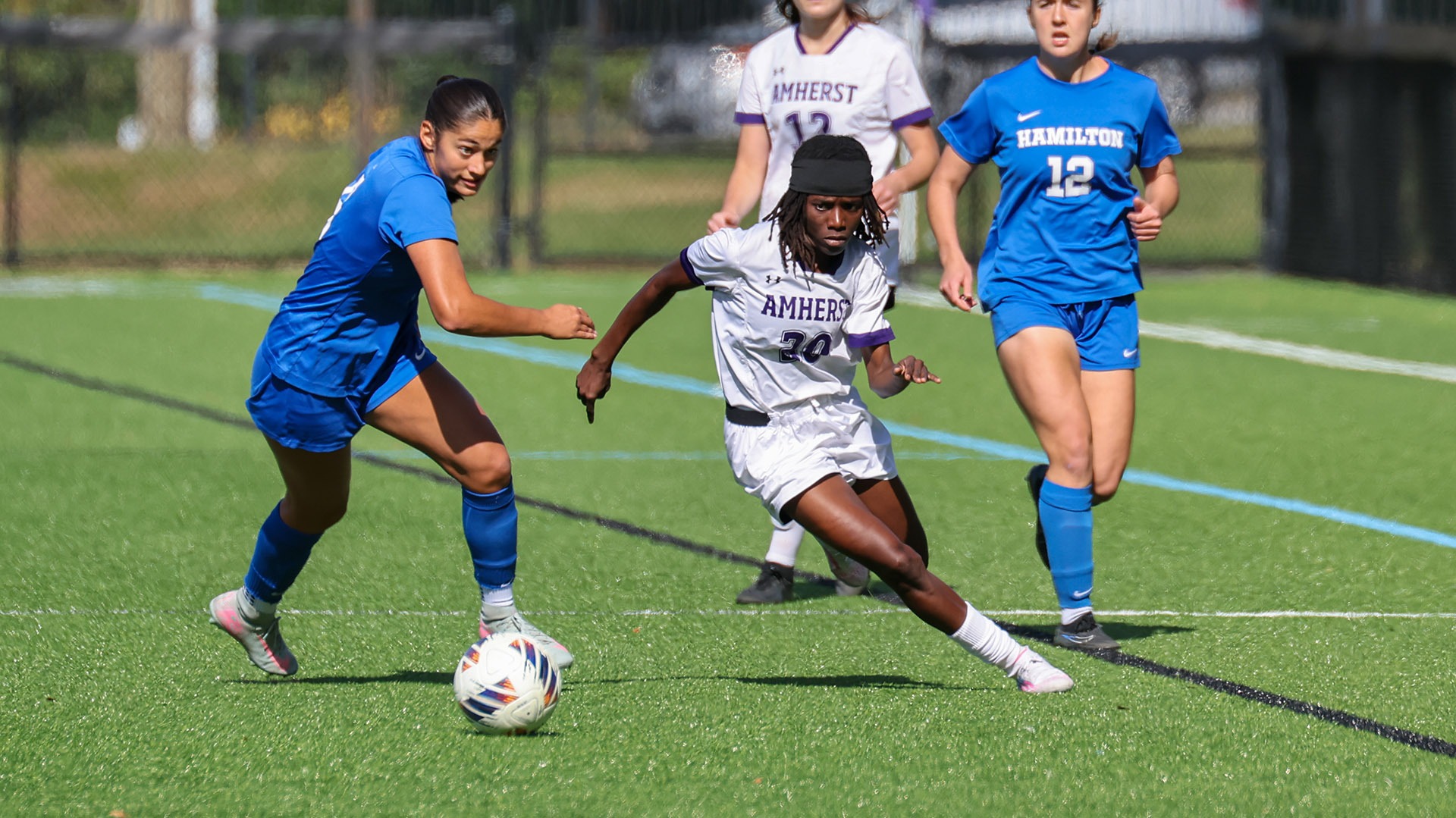 10/18/2025  Photos By TJ, LLC | TJ Dowling | Amherst College vs. Hamilton College Senior Day Contracted by Clarus Multimedia@clarusmultimedia@clarusstudios@Clarus Multimedia GroupCanon EOS R3, , 420mm, @ f5, 1/3200, ISO 640