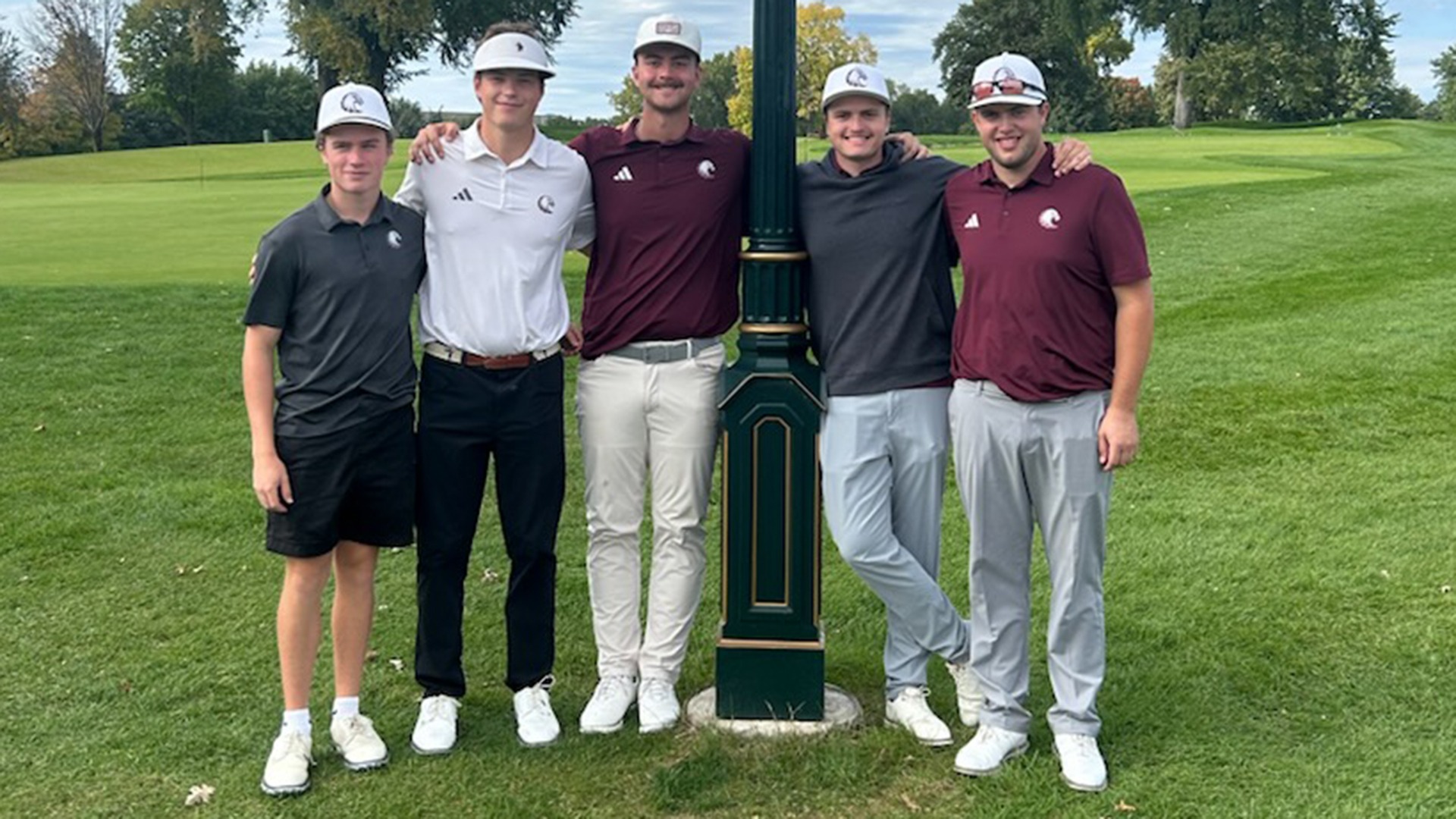 Augsburg men's golfers from the 2026 Gustavus Twin Cities Classic are pictured.