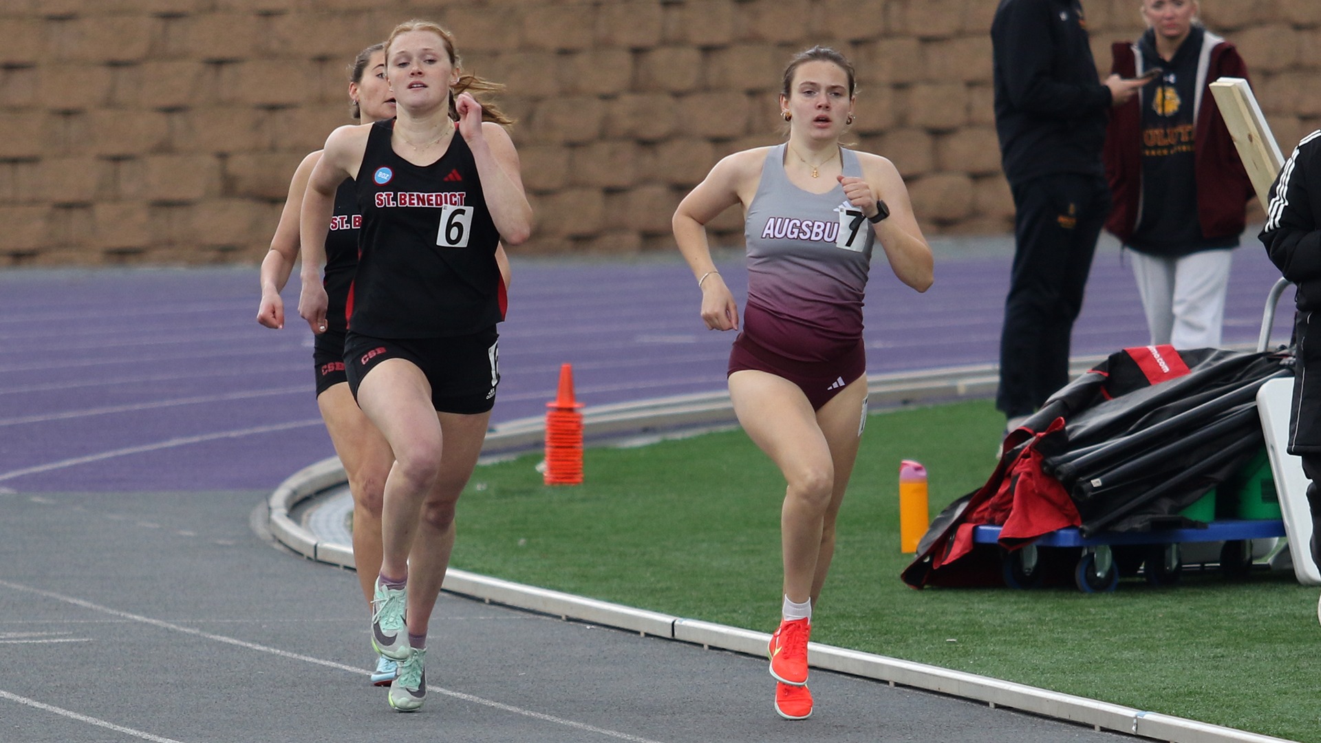 Alwena Brix competes in a 2026 Augsburg women's track and field meet.