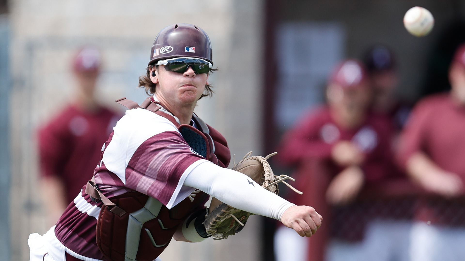 Michael Monson throws the ball during a 2026 Augsburg baseball game.