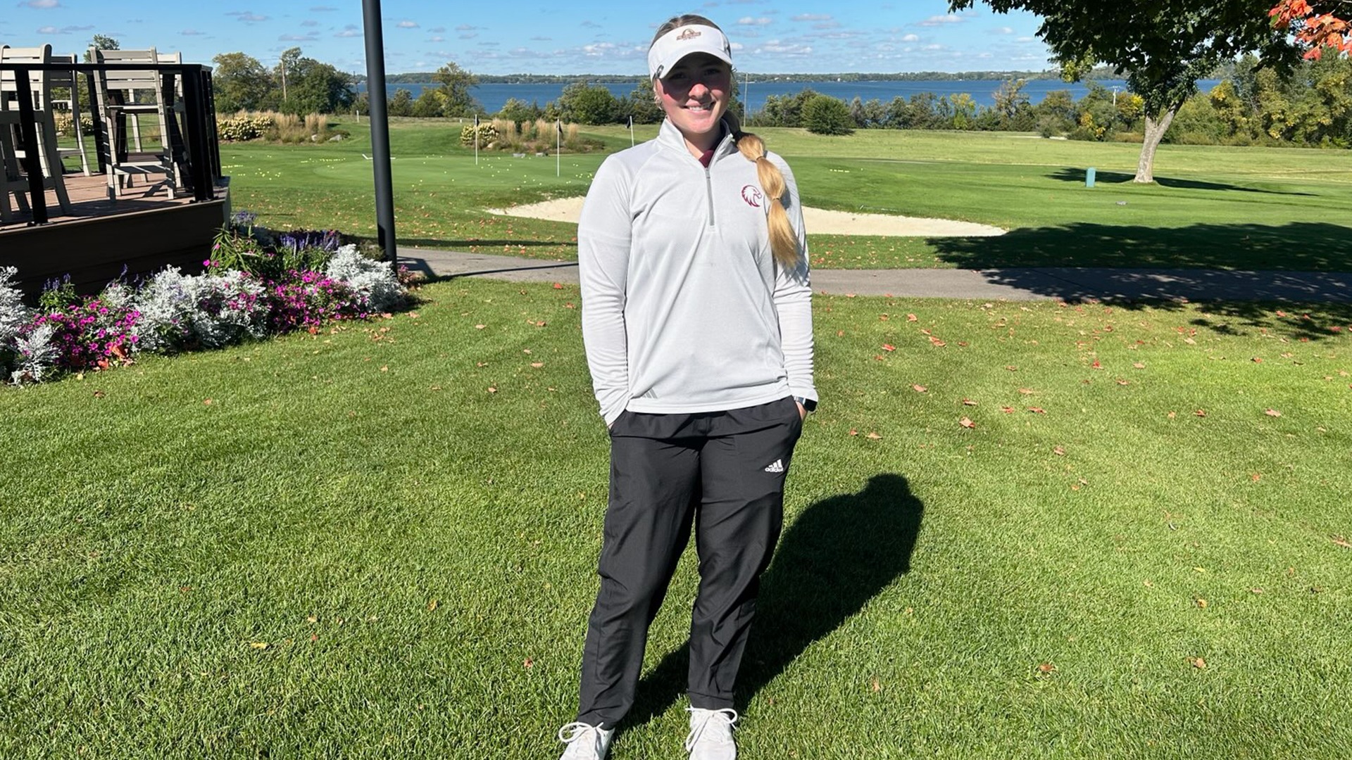 Aleia Johnston poses for a photo during a 2026-27 Augsburg women's golf event.