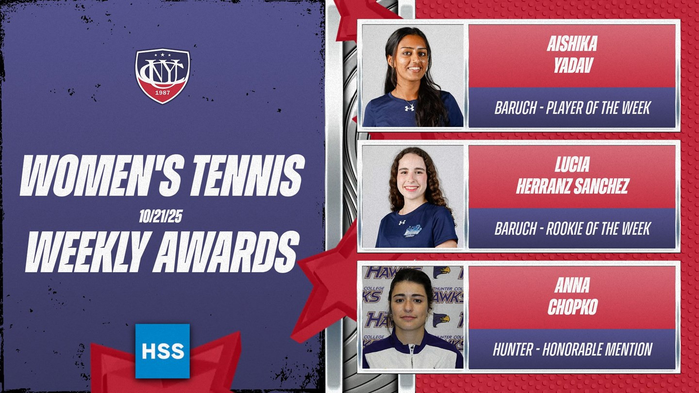 Aishika Yadav, Lucia Herranz Sanchez Earn Weekly CUNYAC Honors