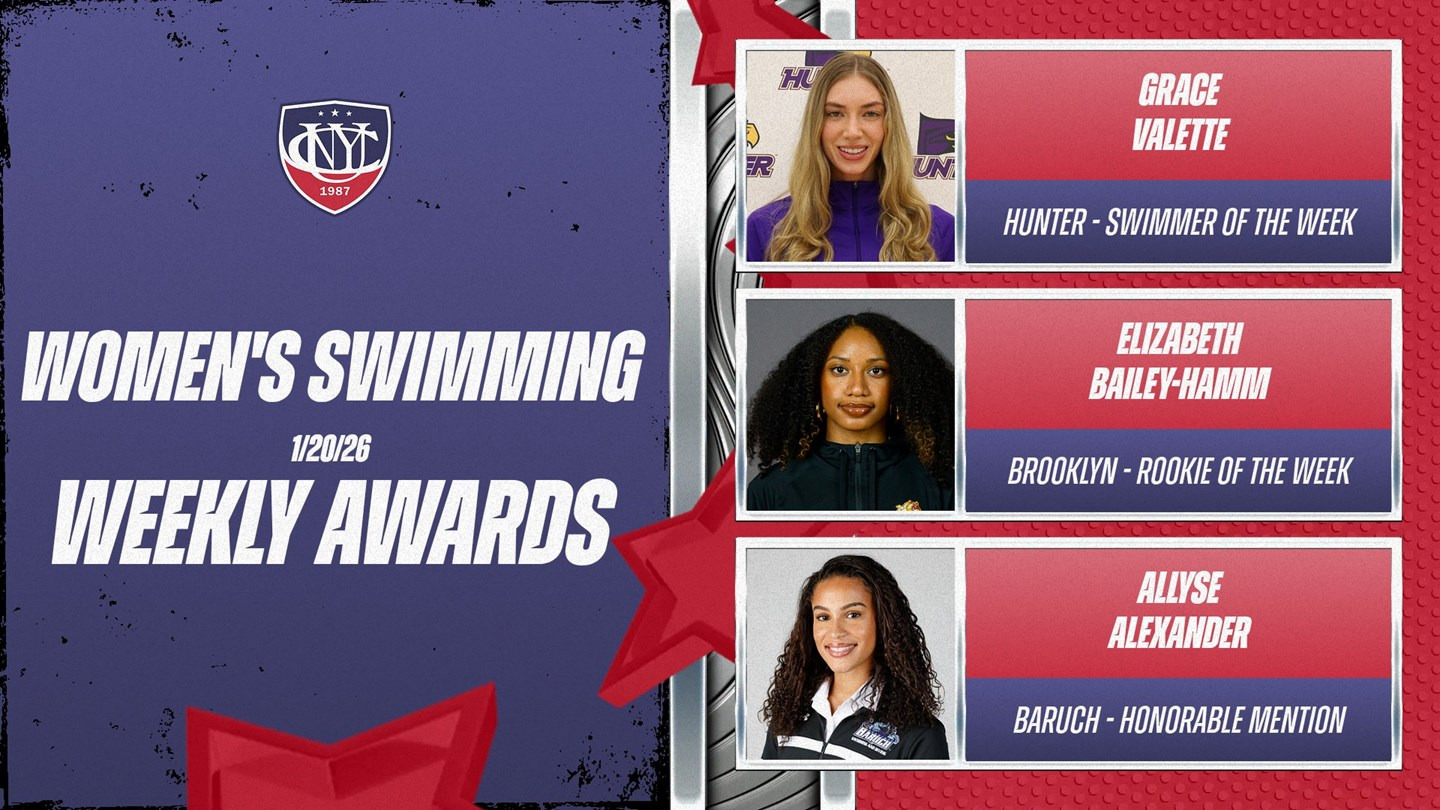 CUNYAC Women's Swimming Swimmer of the Week (Honorable Mention) Jan 20 - 2026