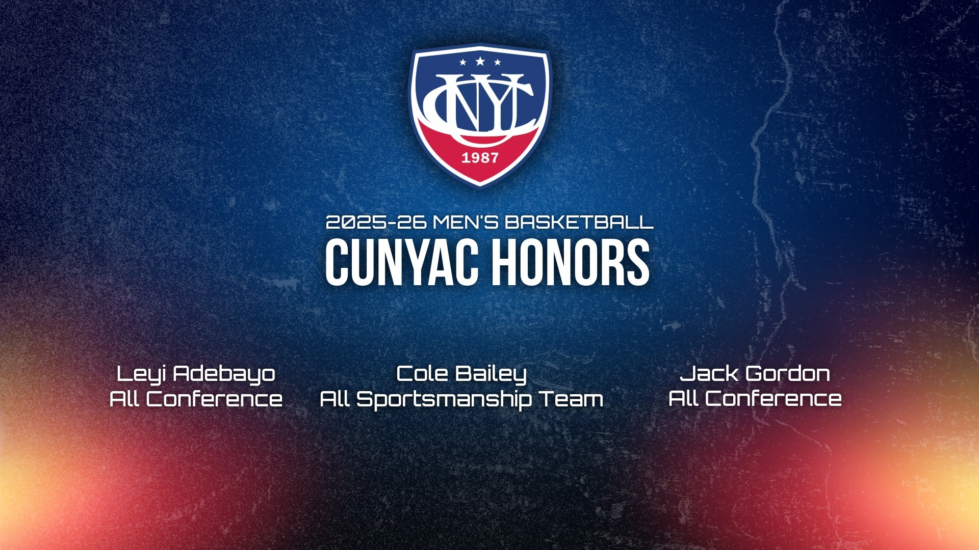 2025-26 Men's Basketball CUNYAC Honors 