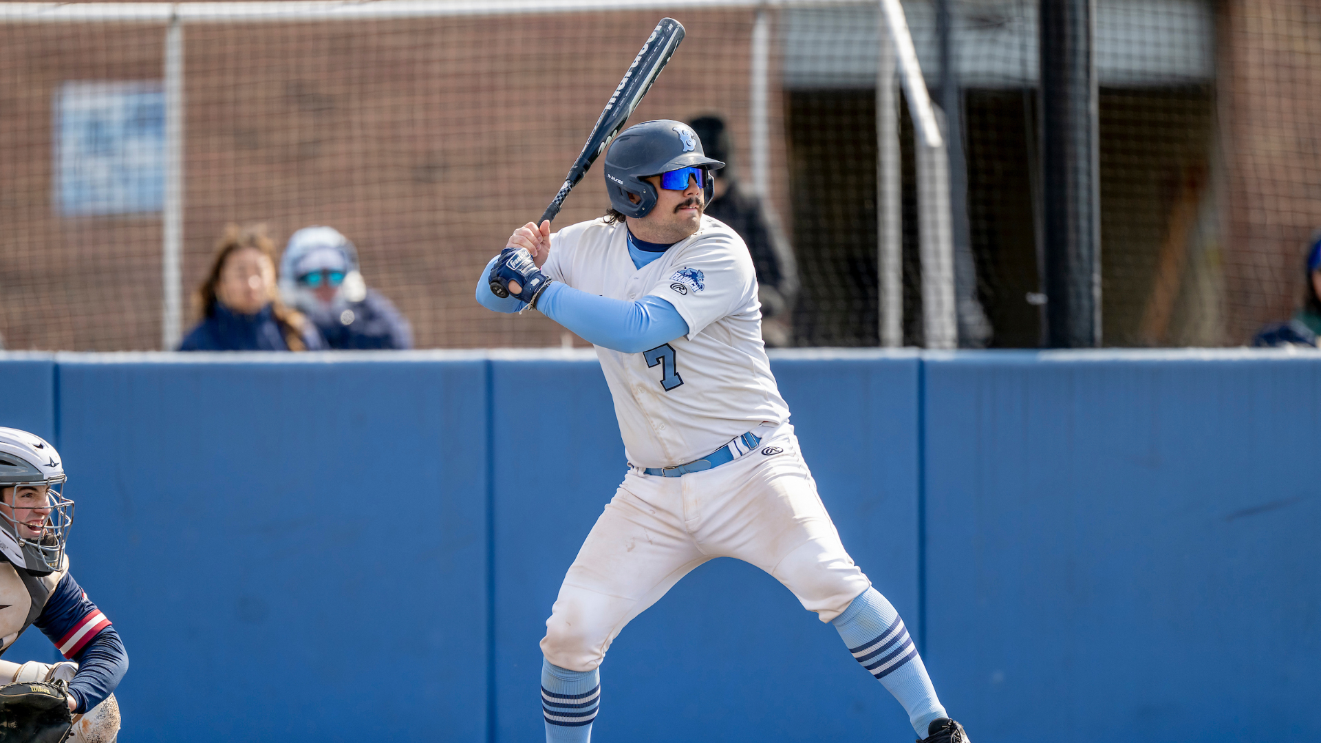 Joseph Bello at the plate waiting for a pitch. 