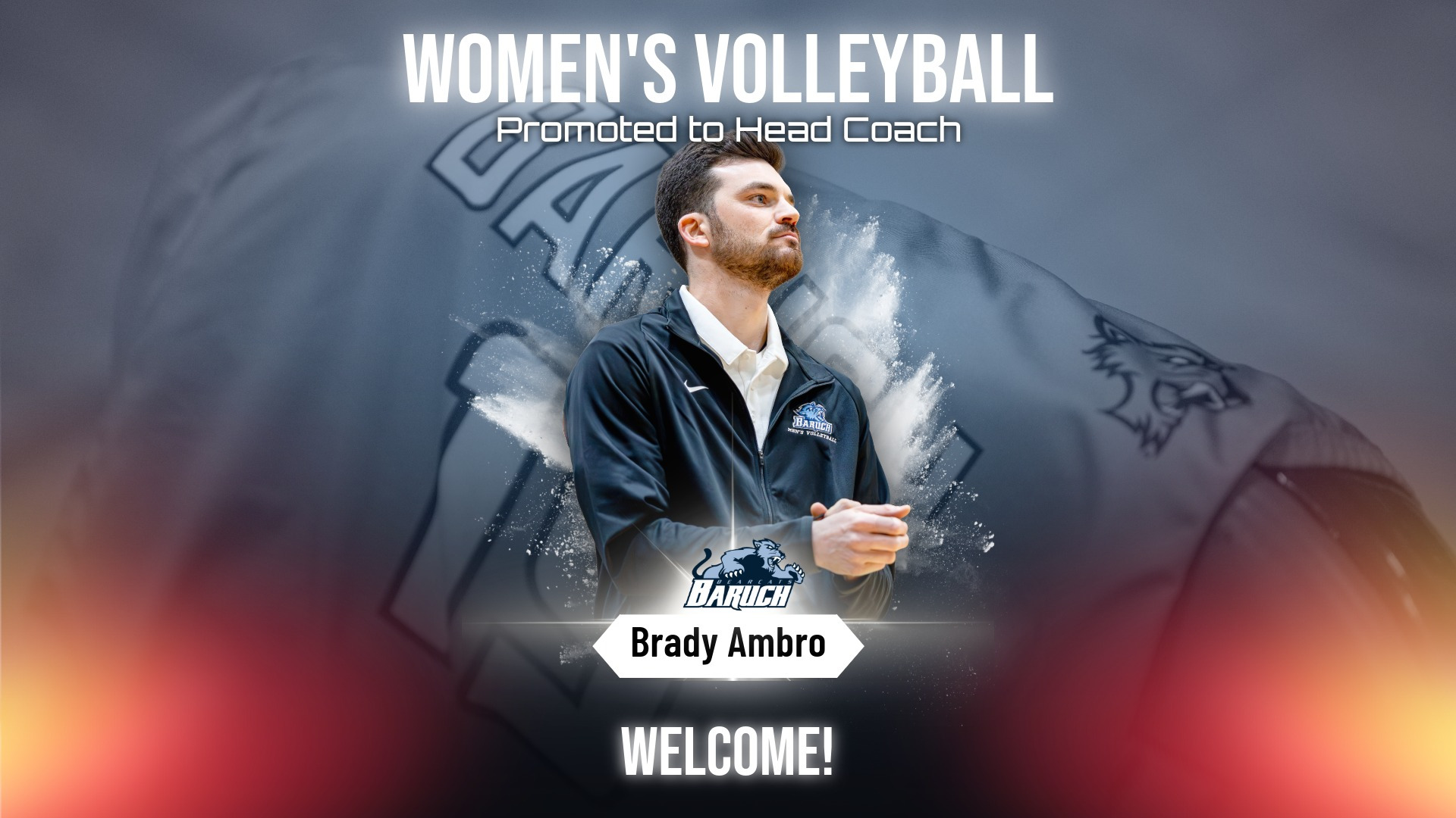 Brady Ambro is promoted to Head Coach of Women's Volleyball at Baruch College.