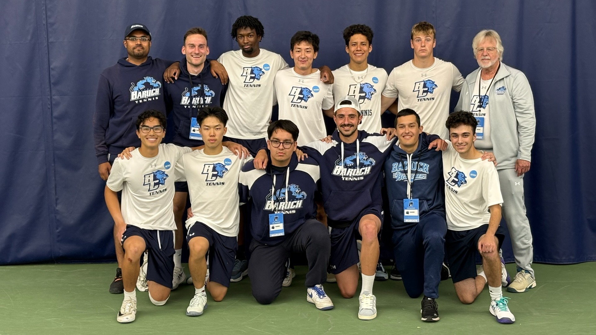 2026 NCAA Men's Tennis Team Picture after losing in the second round to Tufts 4-0. 